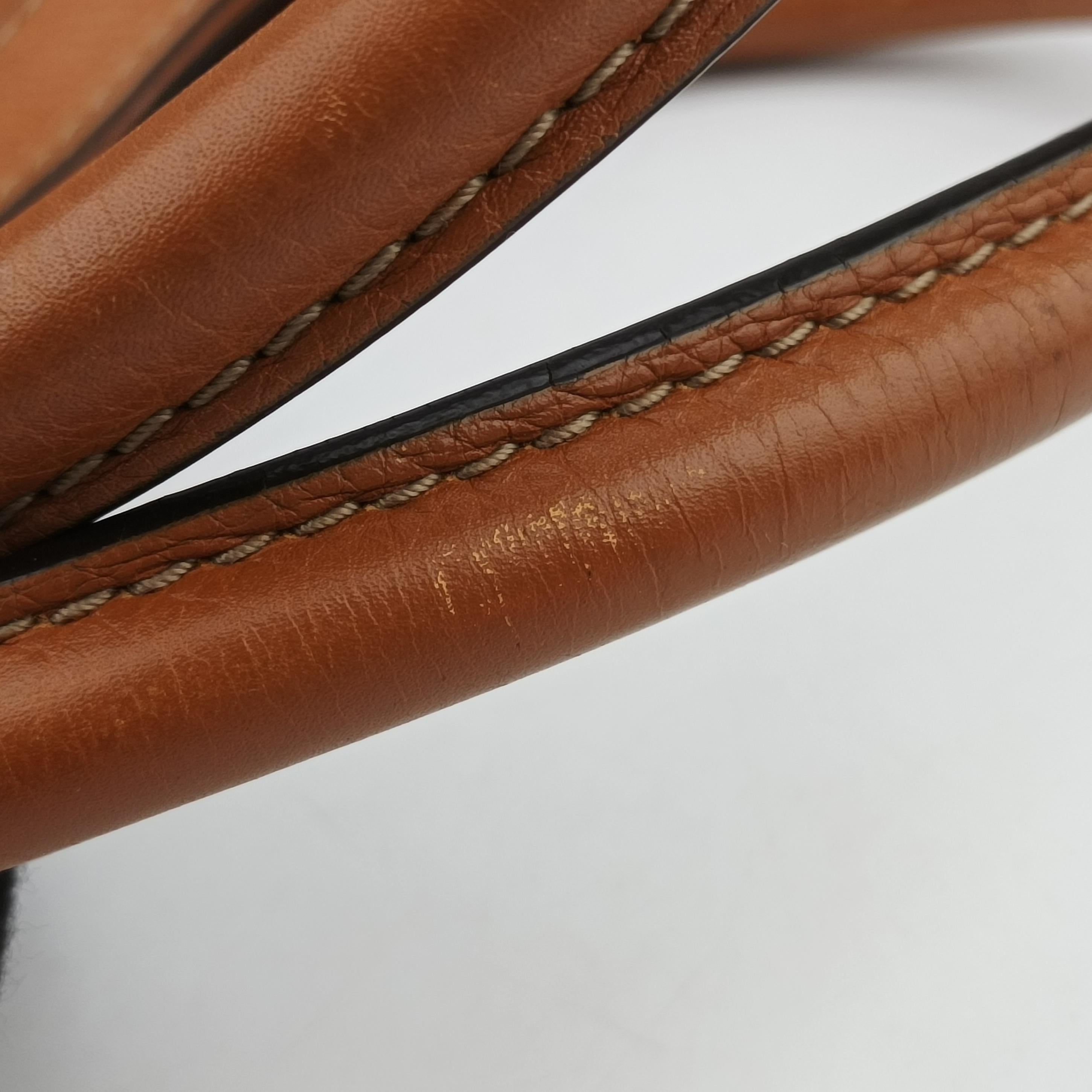 Pre-owned Gucci Heritage Brown×Multicolour Leather 257085 handbag | stylenewstar