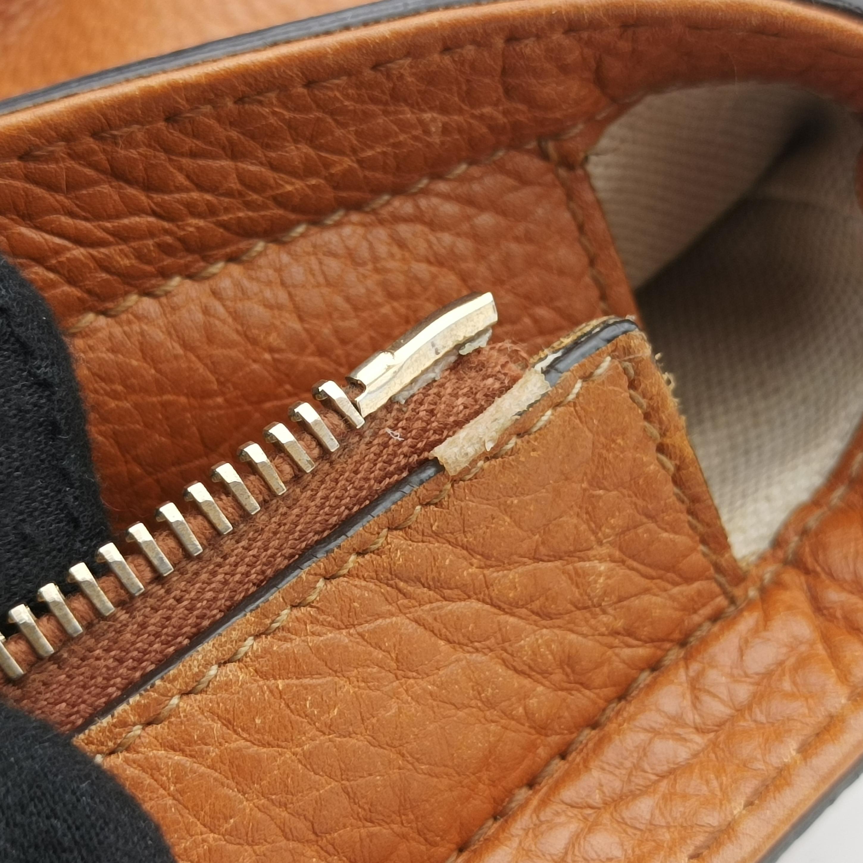 Pre-owned Gucci Heritage Brown×Multicolour Leather 257085 handbag | stylenewstar