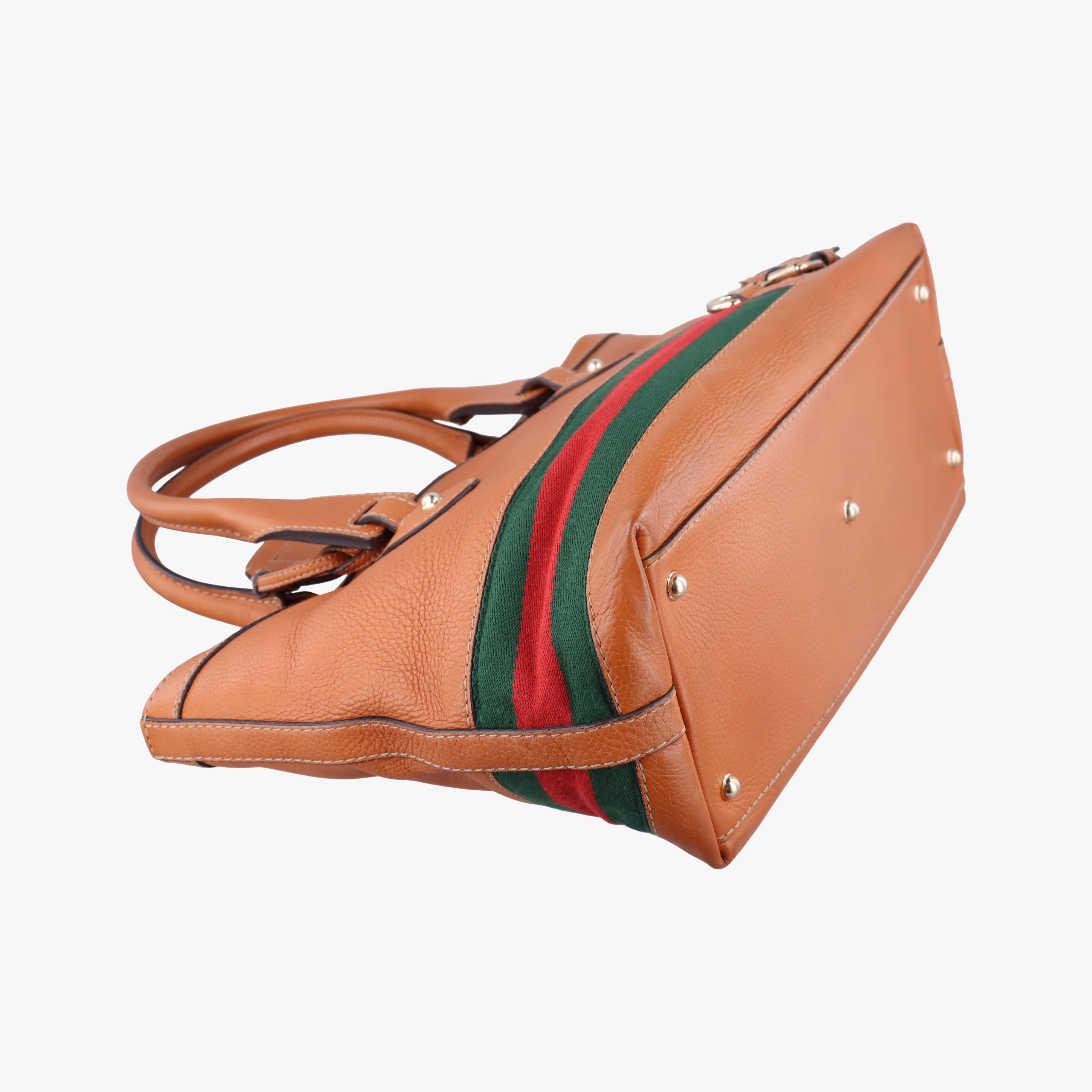 Pre-owned Gucci Heritage Brown×Multicolour Leather 257085 handbag | stylenewstar