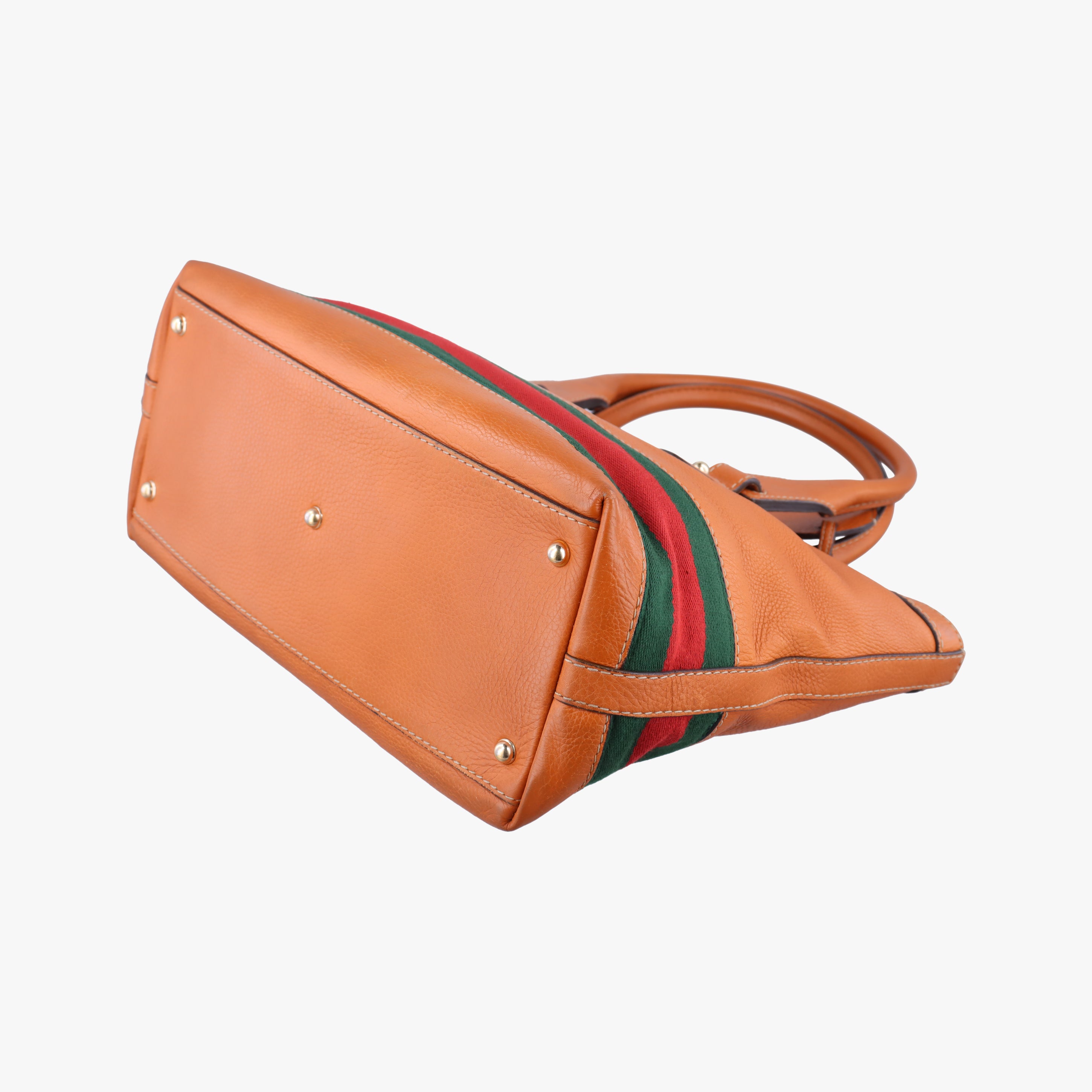 Pre-owned Gucci Heritage Brown×Multicolour Leather 257085 handbag | stylenewstar
