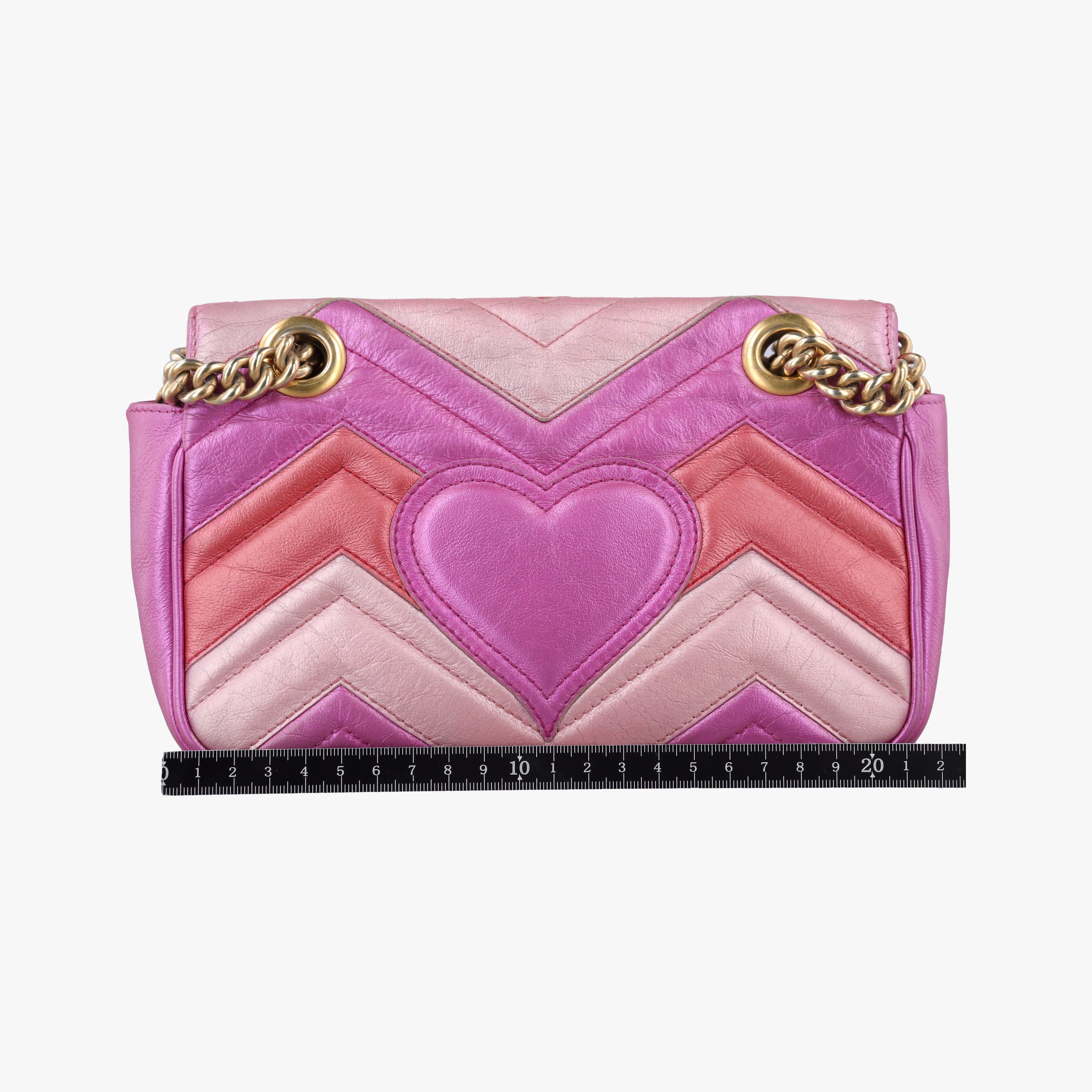 Vintage Gucci GG Marmont pink×Multicolour Leather 446744 shoulderbag | stylenewstar