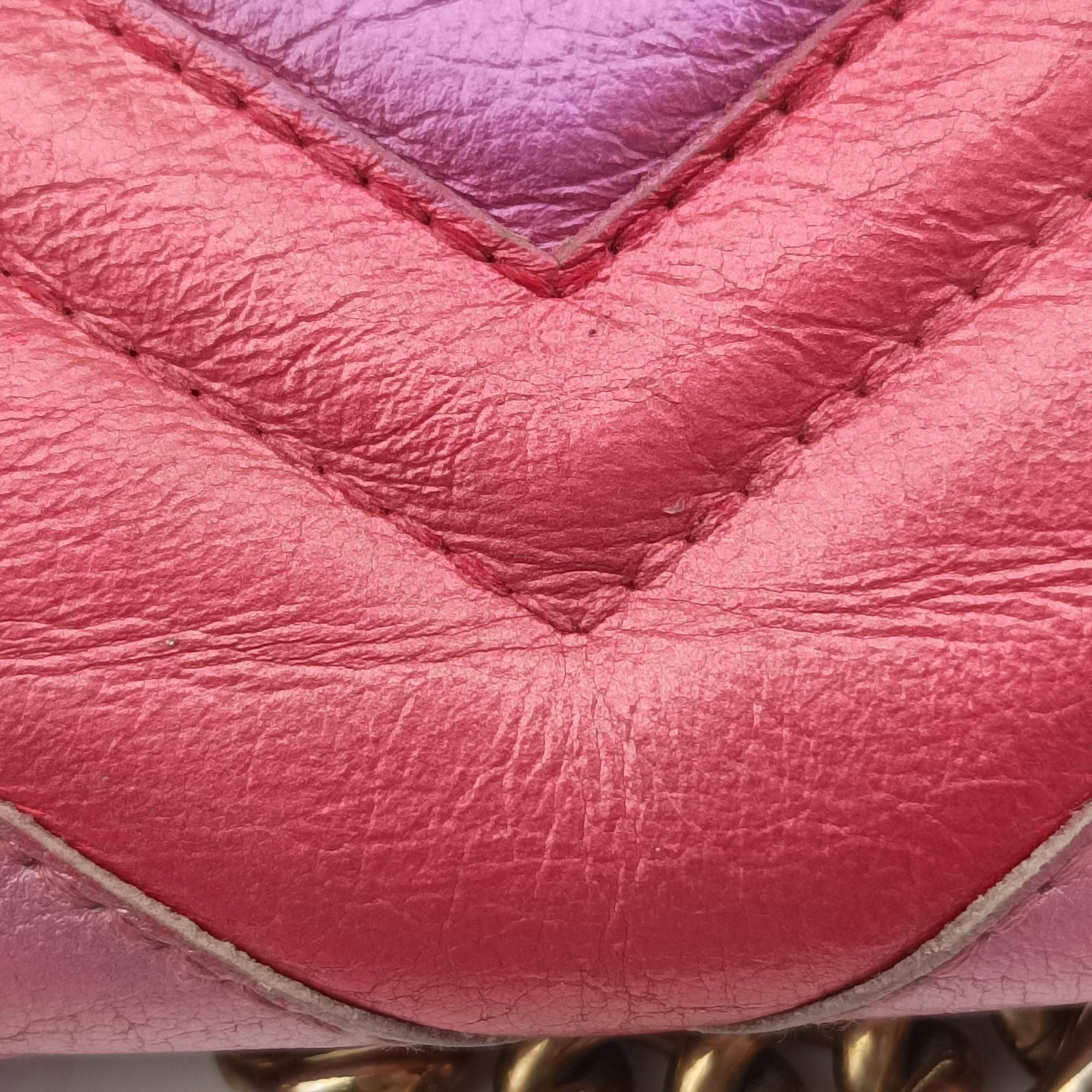 Vintage Gucci GG Marmont pink×Multicolour Leather 446744 shoulderbag | stylenewstar