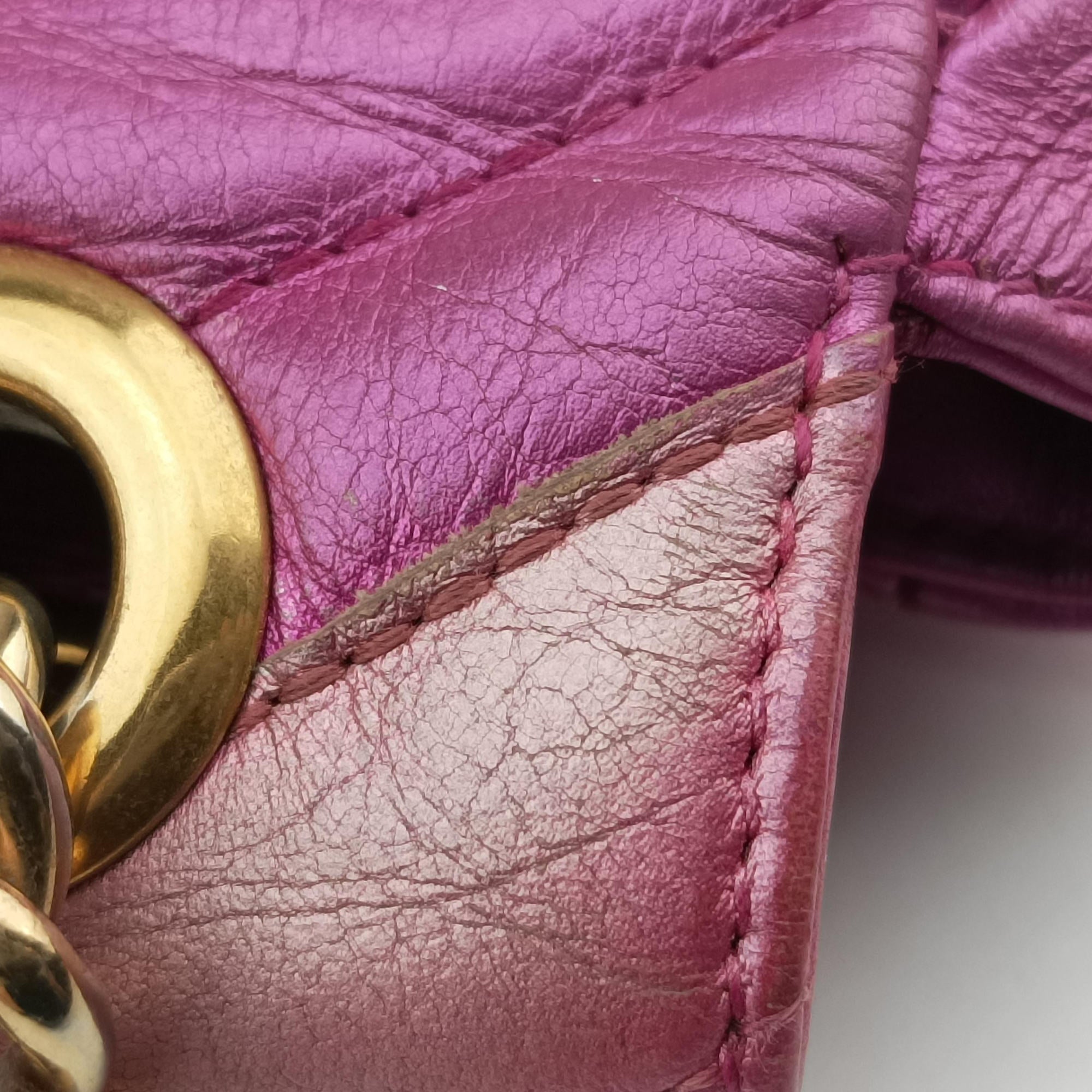 Vintage Gucci GG Marmont pink×Multicolour Leather 446744 shoulderbag | stylenewstar