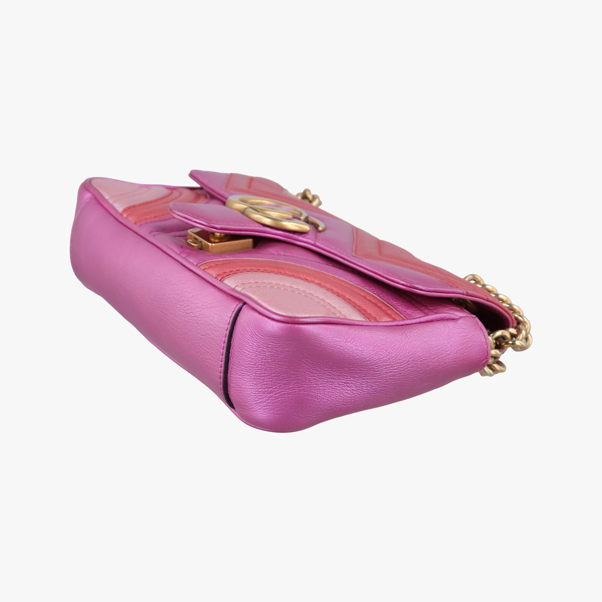 Vintage Gucci GG Marmont pink×Multicolour Leather 446744 shoulderbag | stylenewstar