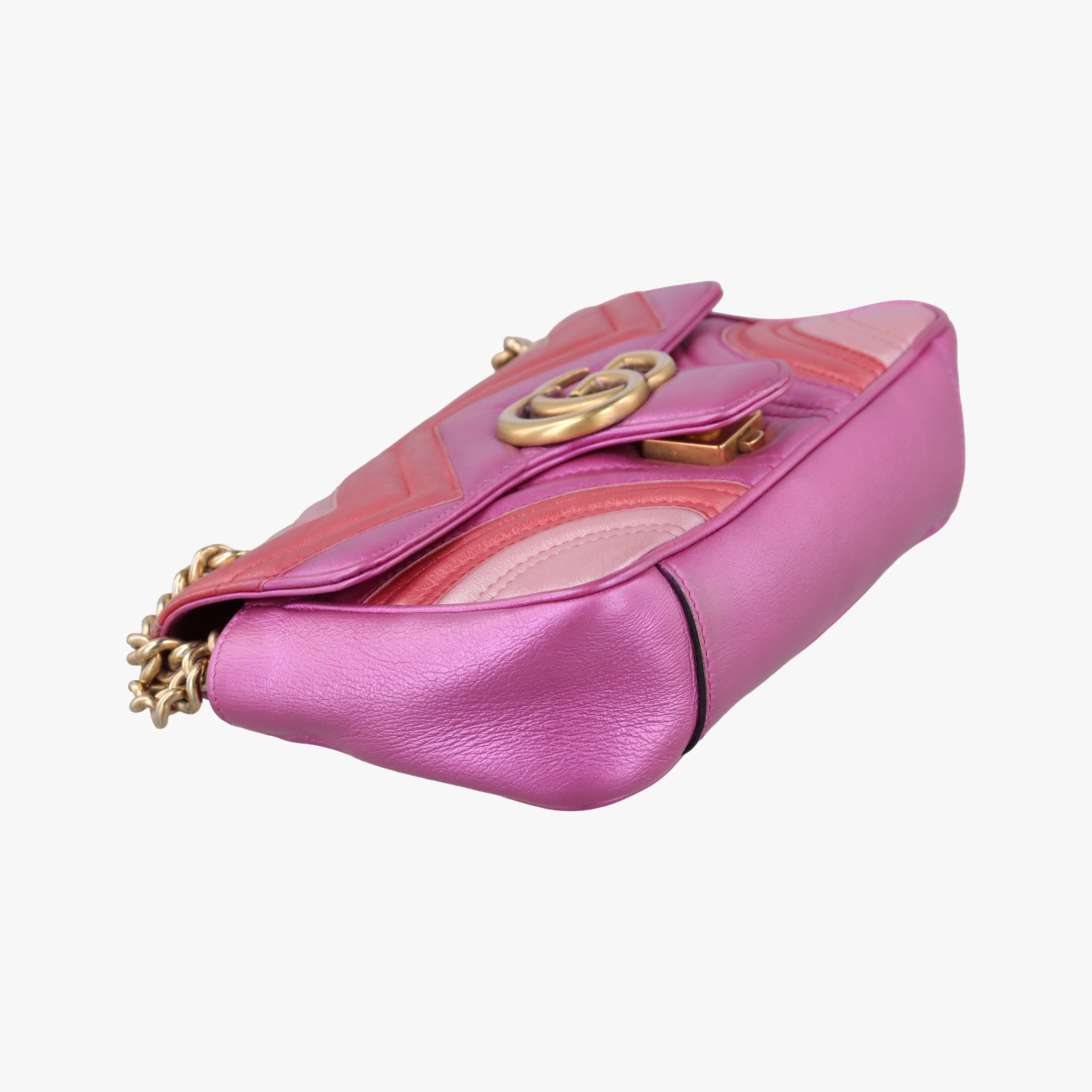 Vintage Gucci GG Marmont pink×Multicolour Leather 446744 shoulderbag | stylenewstar
