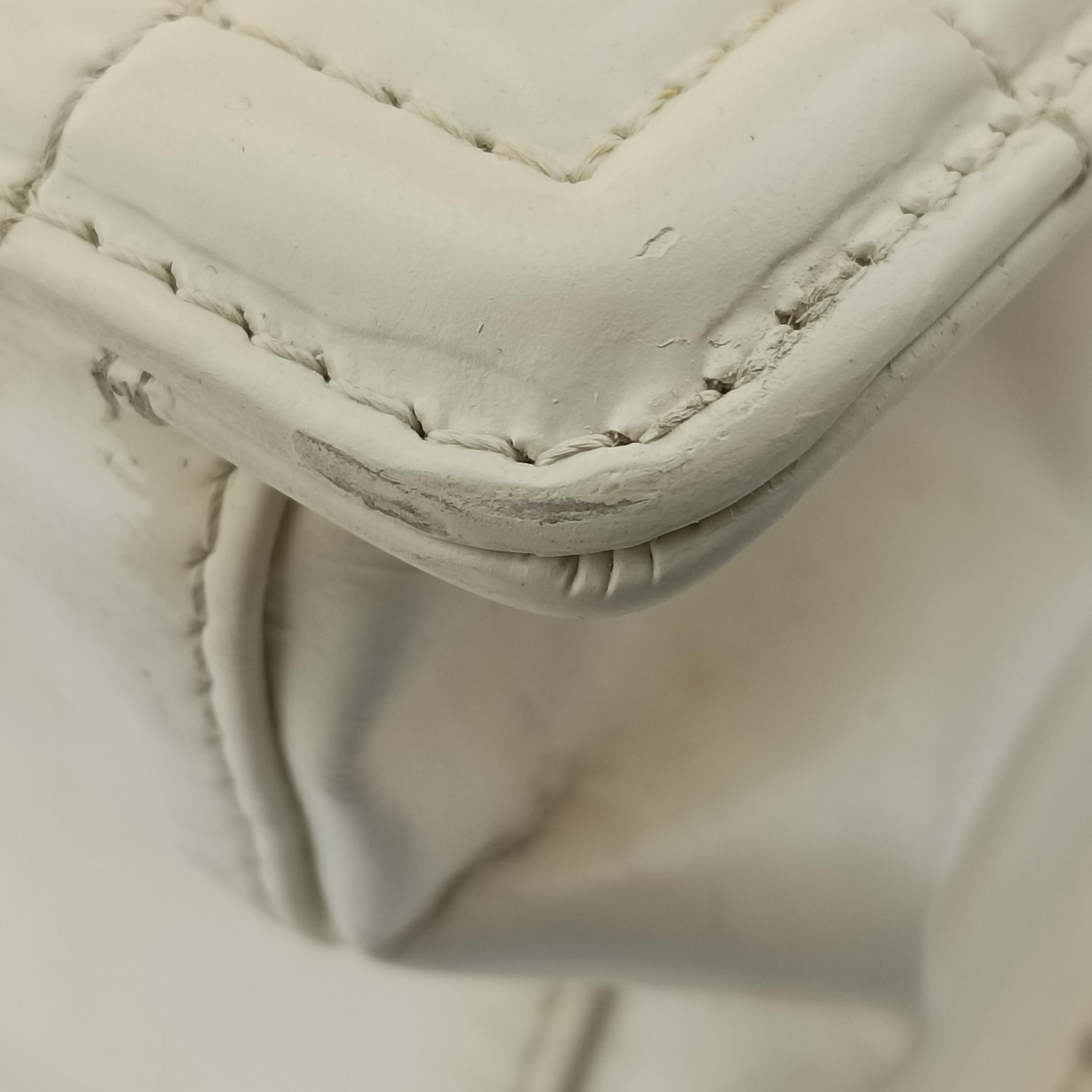 Secondhand Chanel Jetsetter Boy Shopping Tote White Patent A67020 shoulderbag | stylenewstar