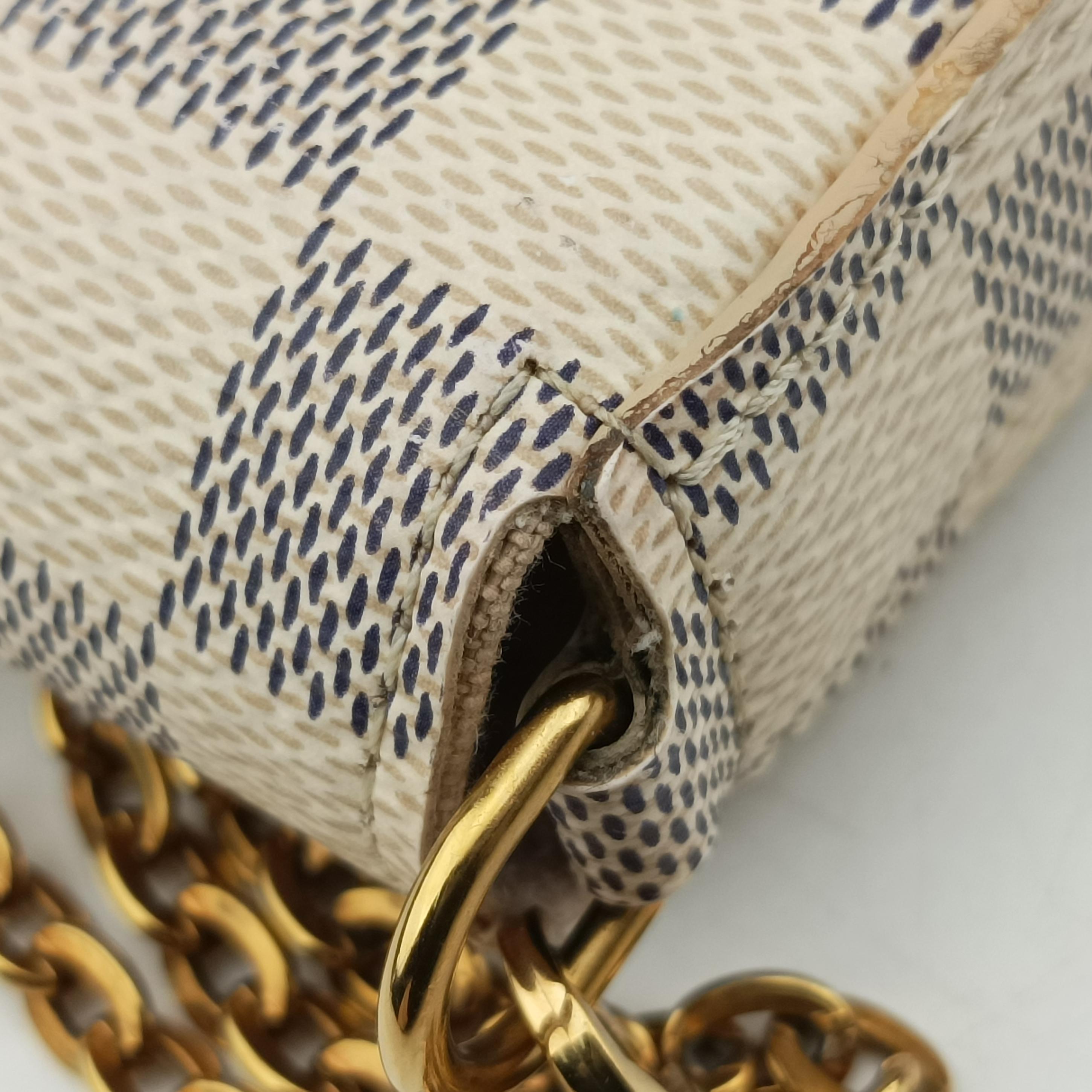 Vintage Louis Vuitton Pochette FeLICIE Azur Damier Canvas N63106 shoulderbag | stylenewstar