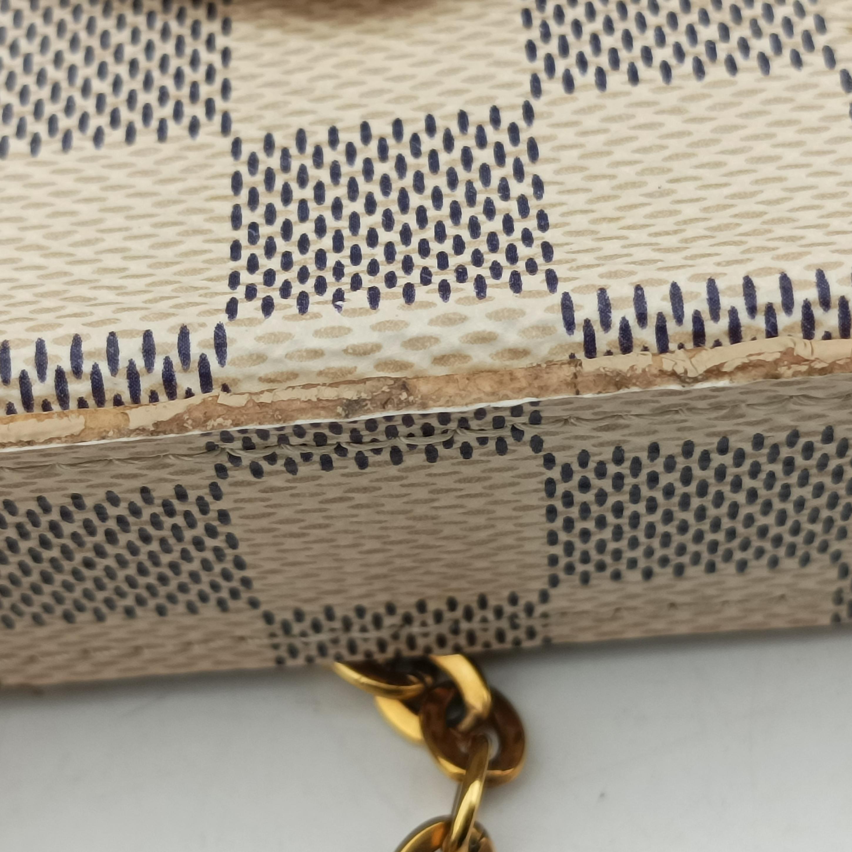 Vintage Louis Vuitton Pochette FeLICIE Azur Damier Canvas N63106 shoulderbag | stylenewstar