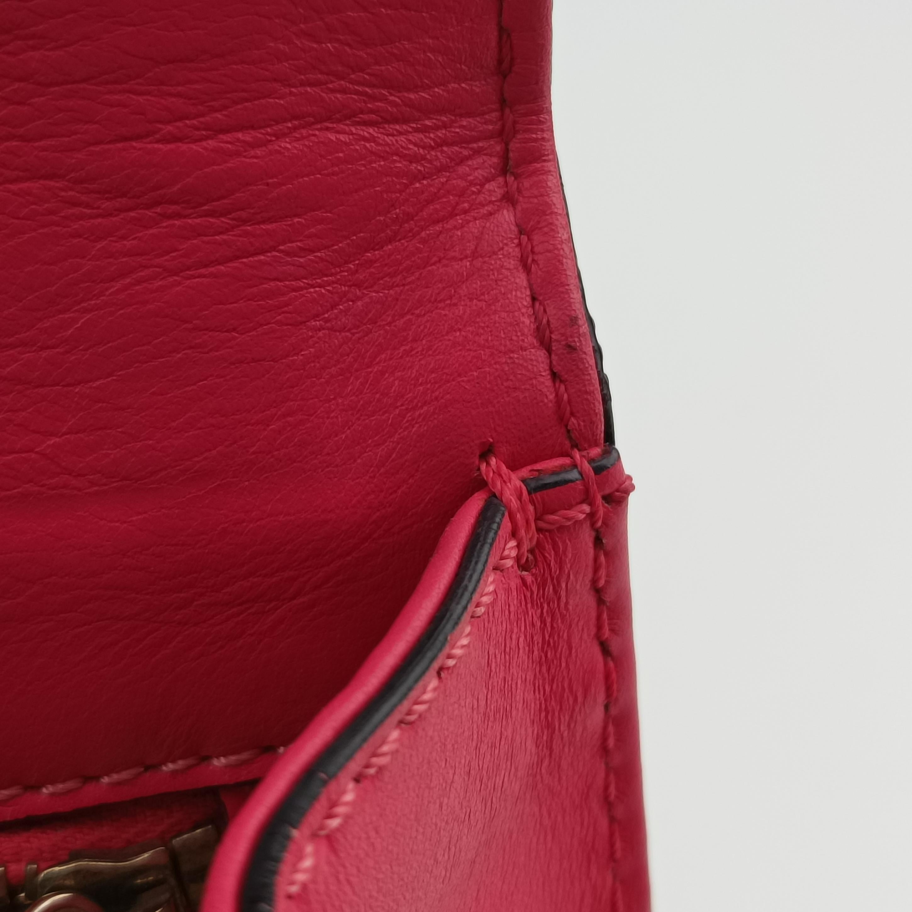 Pre-owned Valentino Rockstud Glam Lock Rose Leather  shoulderbag | stylenewstar