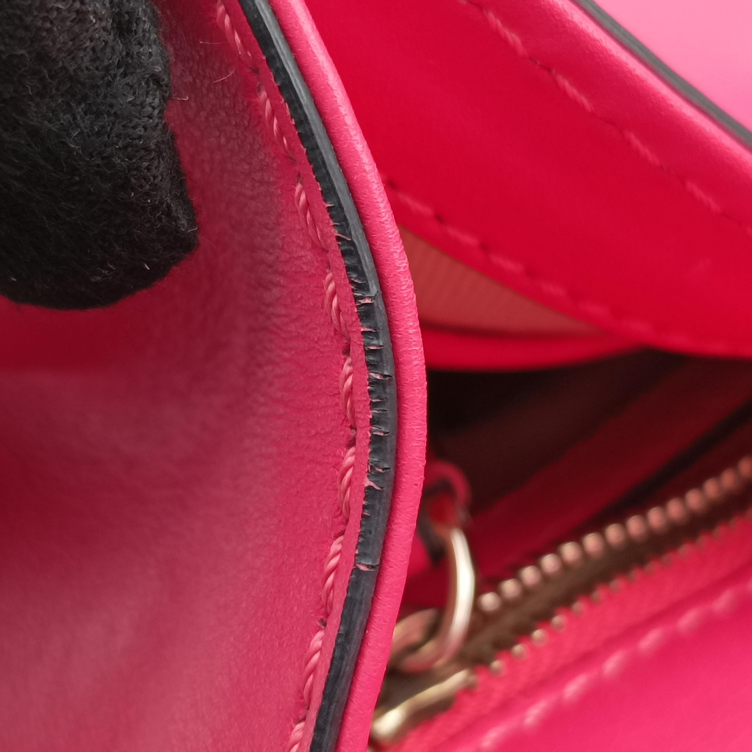 Pre-owned Valentino Rockstud Glam Lock Rose Leather  shoulderbag | stylenewstar
