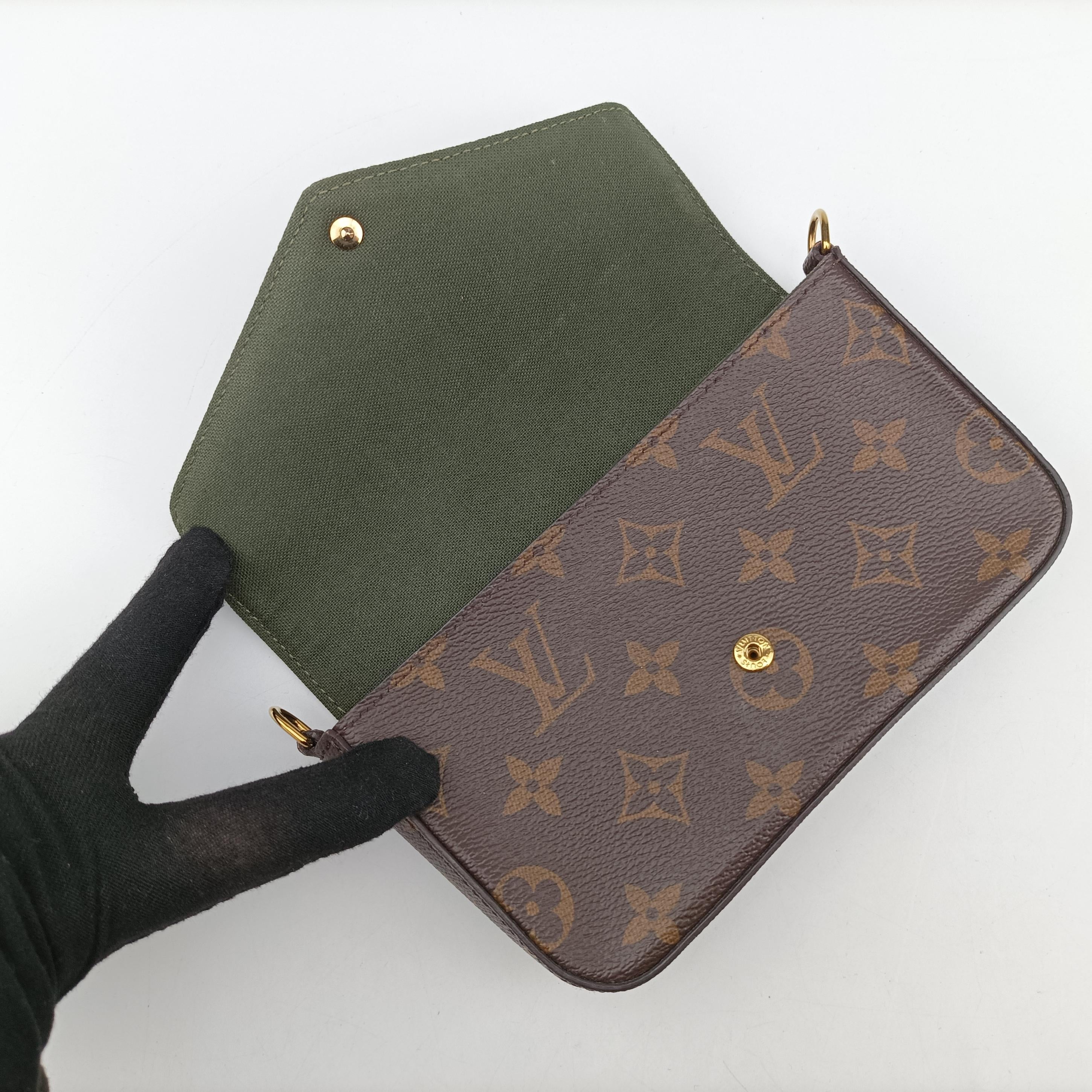 Secondhand Louis Vuitton Multi Pochette FeLICIE Brown×beige Monogram Canvas M80091 shoulderbag | stylenewstar