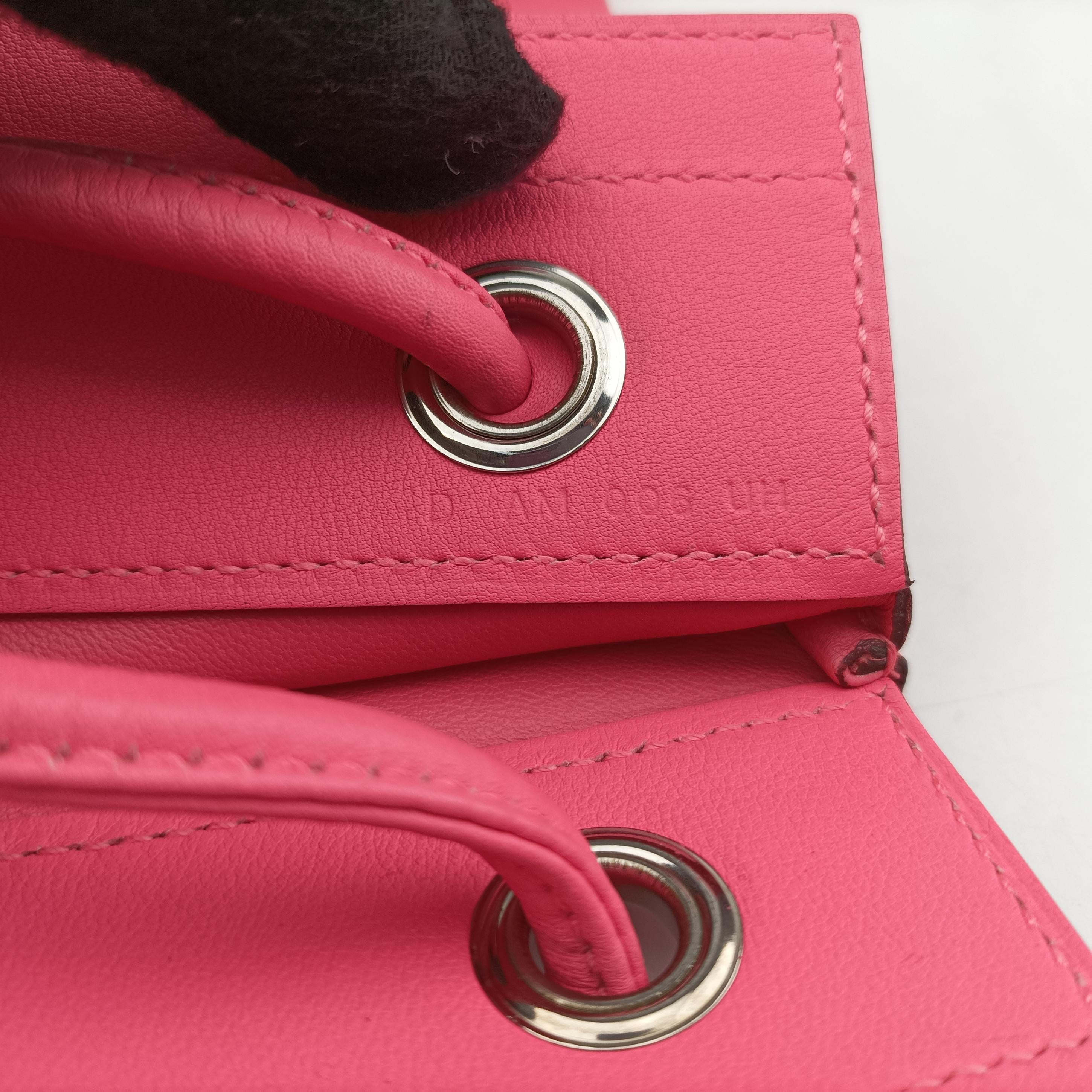 Pre-owned Hermes Sac Aline mini Pink Leather  shoulderbag | stylenewstar