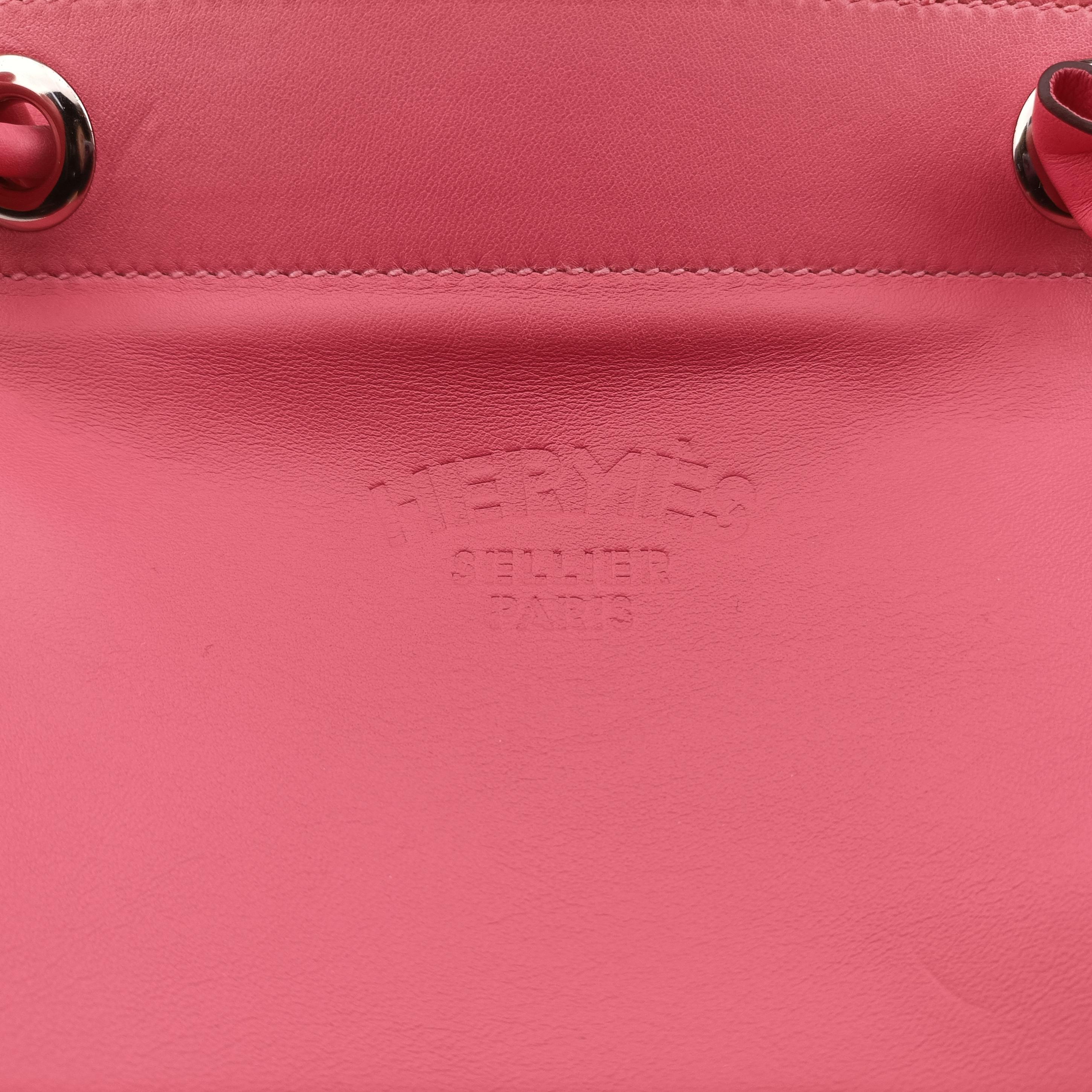 Pre-owned Hermes Sac Aline mini Pink Leather  shoulderbag | stylenewstar