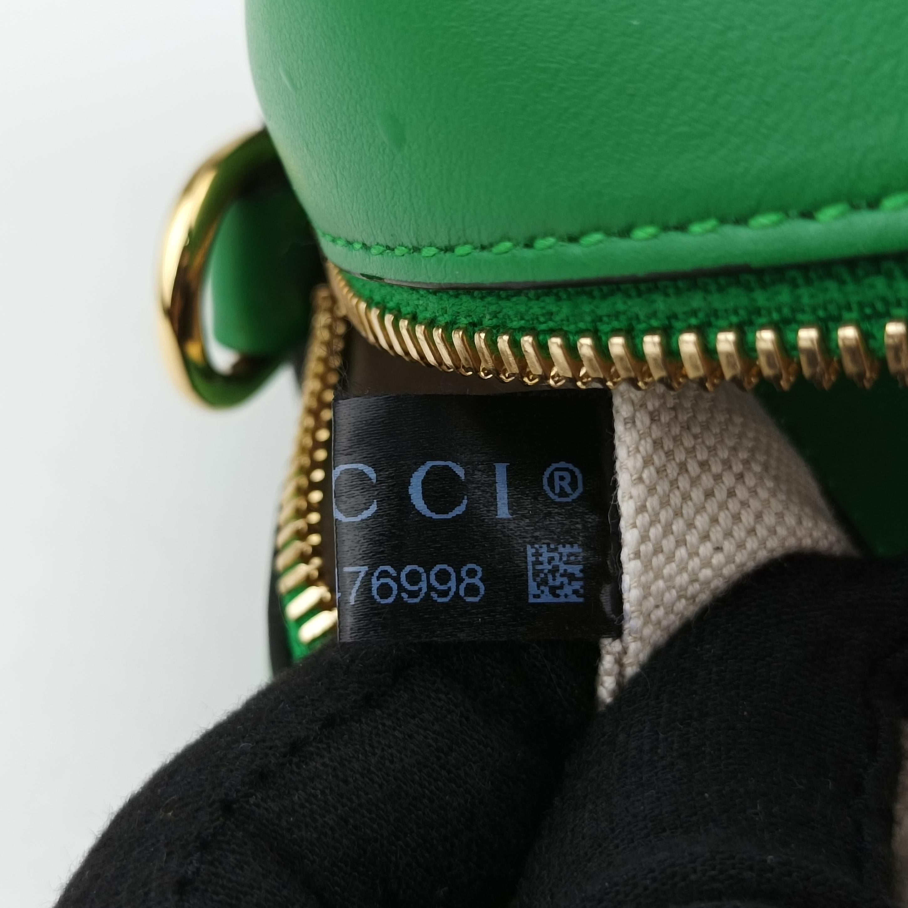 Pre-owned Gucci GG Matelasse Green Leather 702234 shoulderbag | stylenewstar