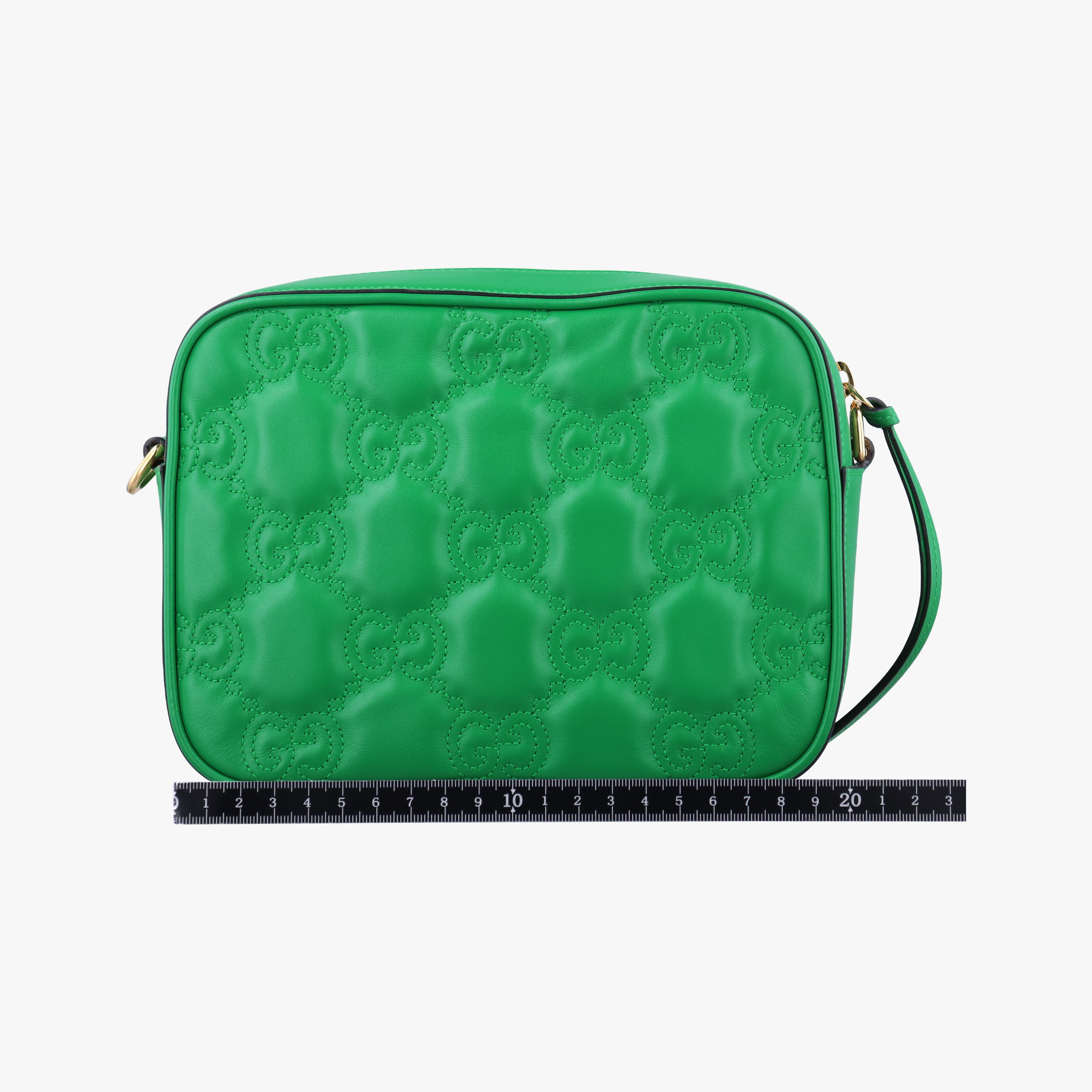 Pre-owned Gucci GG Matelasse Green Leather 702234 shoulderbag | stylenewstar