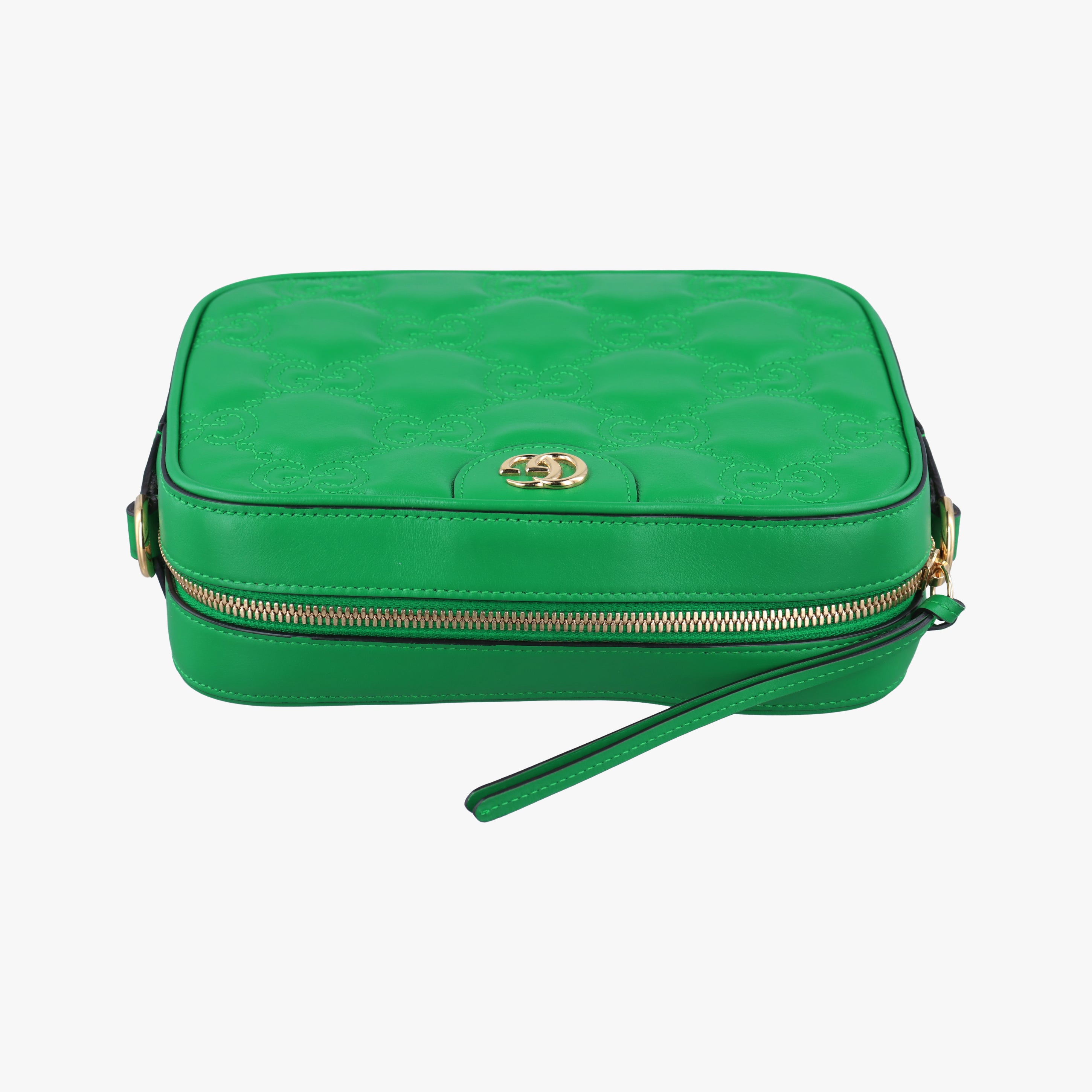 Pre-owned Gucci GG Matelasse Green Leather 702234 shoulderbag | stylenewstar