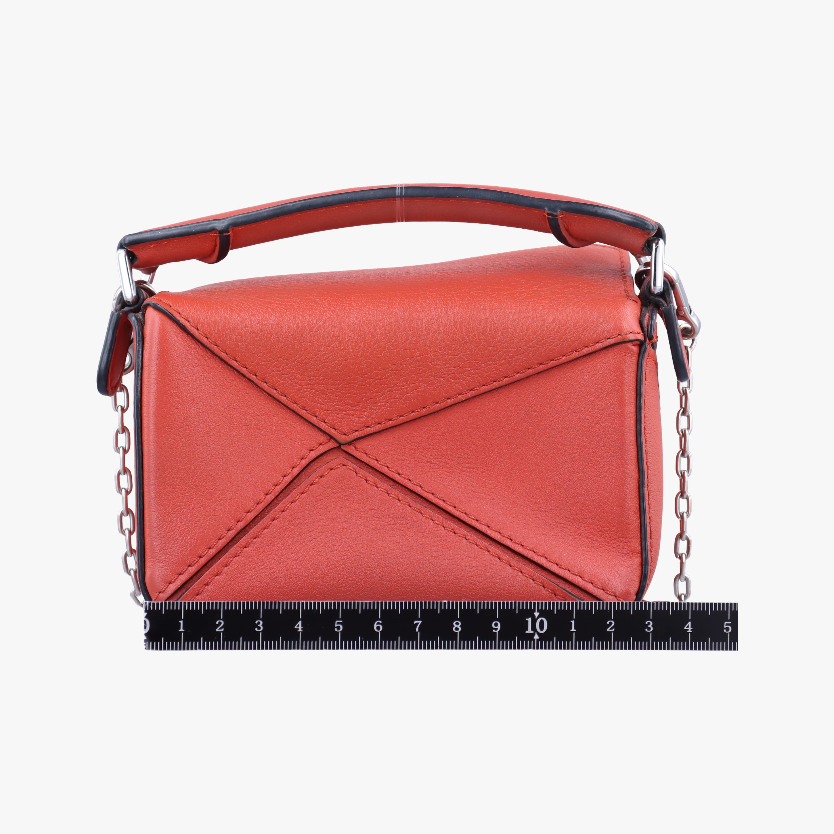 Pre-owned Loewe Puzzle Red Leather  shoulderbag | stylenewstar
