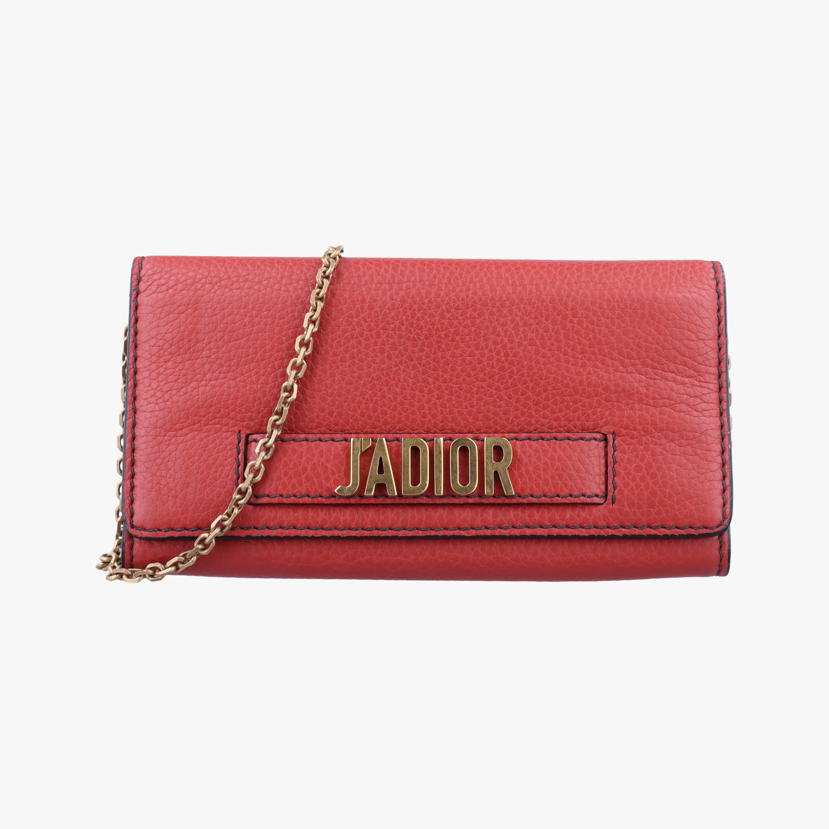 Pre-owned Christian Dior J'Adior Red Leather  shoulderbag | stylenewstar