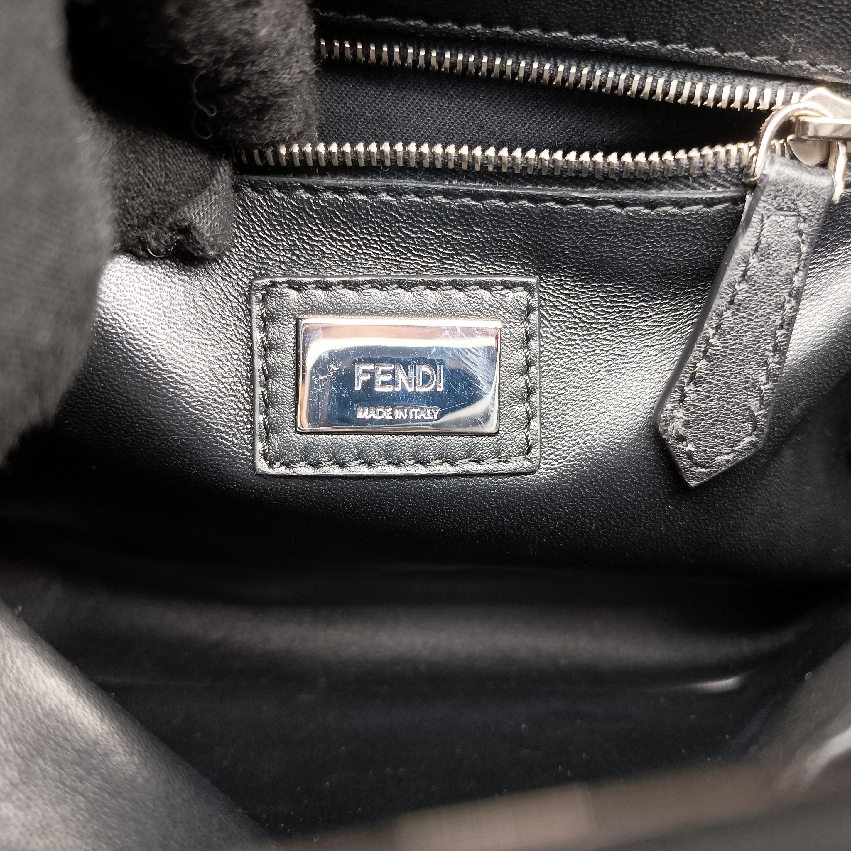 Pre-owned Fendi PEEKABOO Black×Multicolour Leather 8BN244 shoulderbag | stylenewstar
