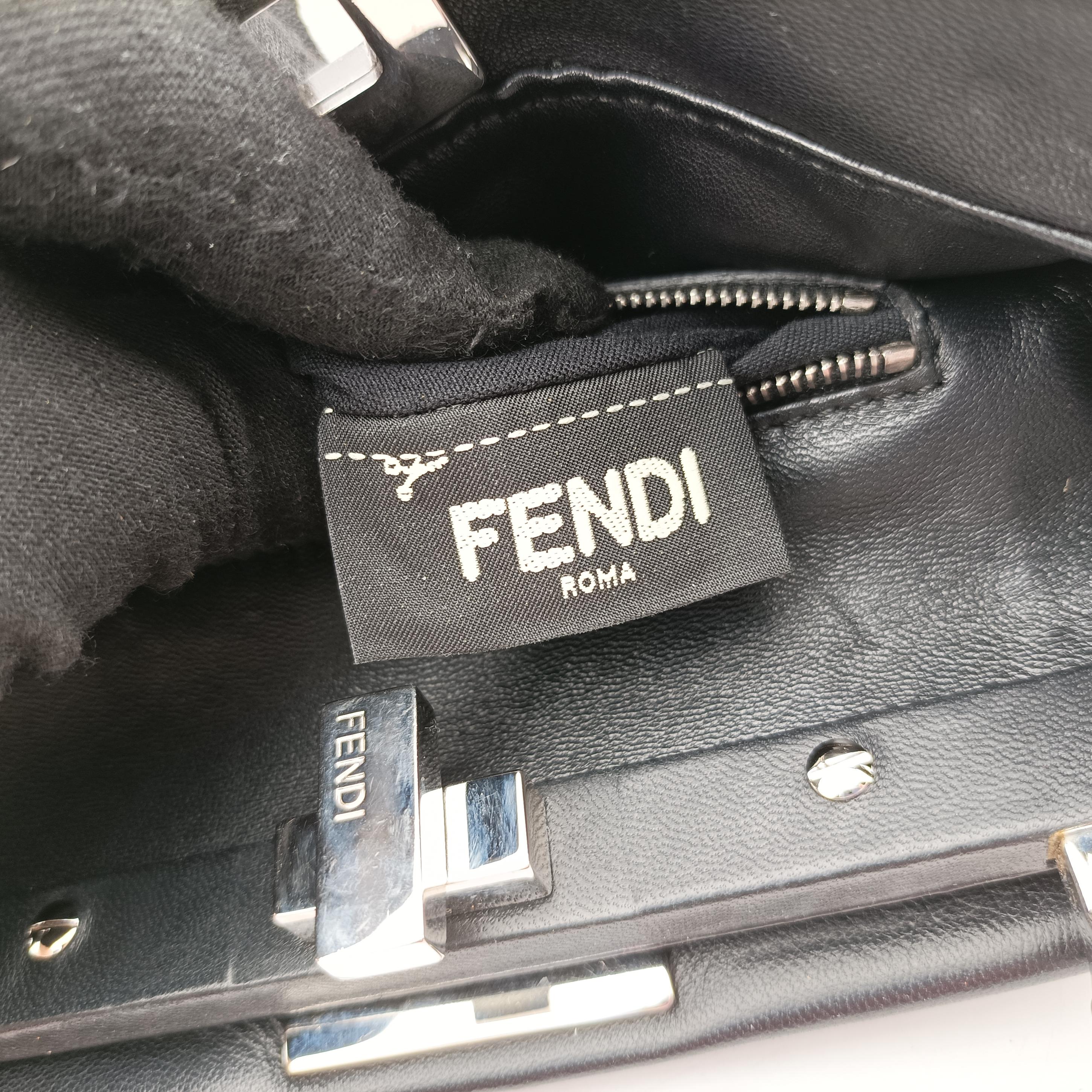 Pre-owned Fendi PEEKABOO Black×Multicolour Leather 8BN244 shoulderbag | stylenewstar