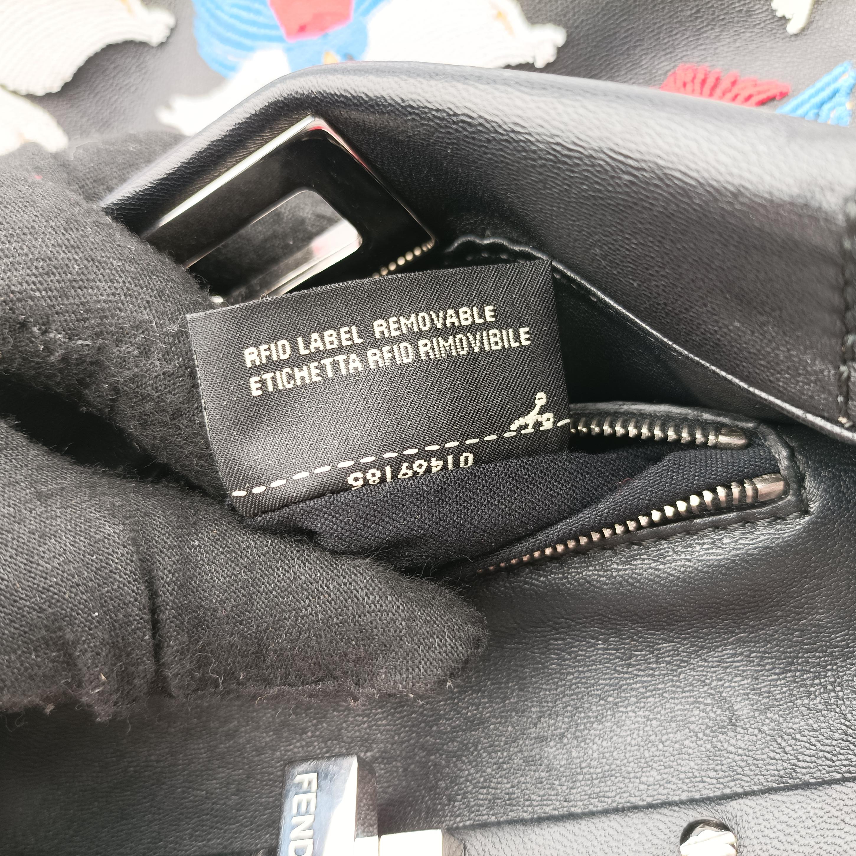 Pre-owned Fendi PEEKABOO Black×Multicolour Leather 8BN244 shoulderbag | stylenewstar