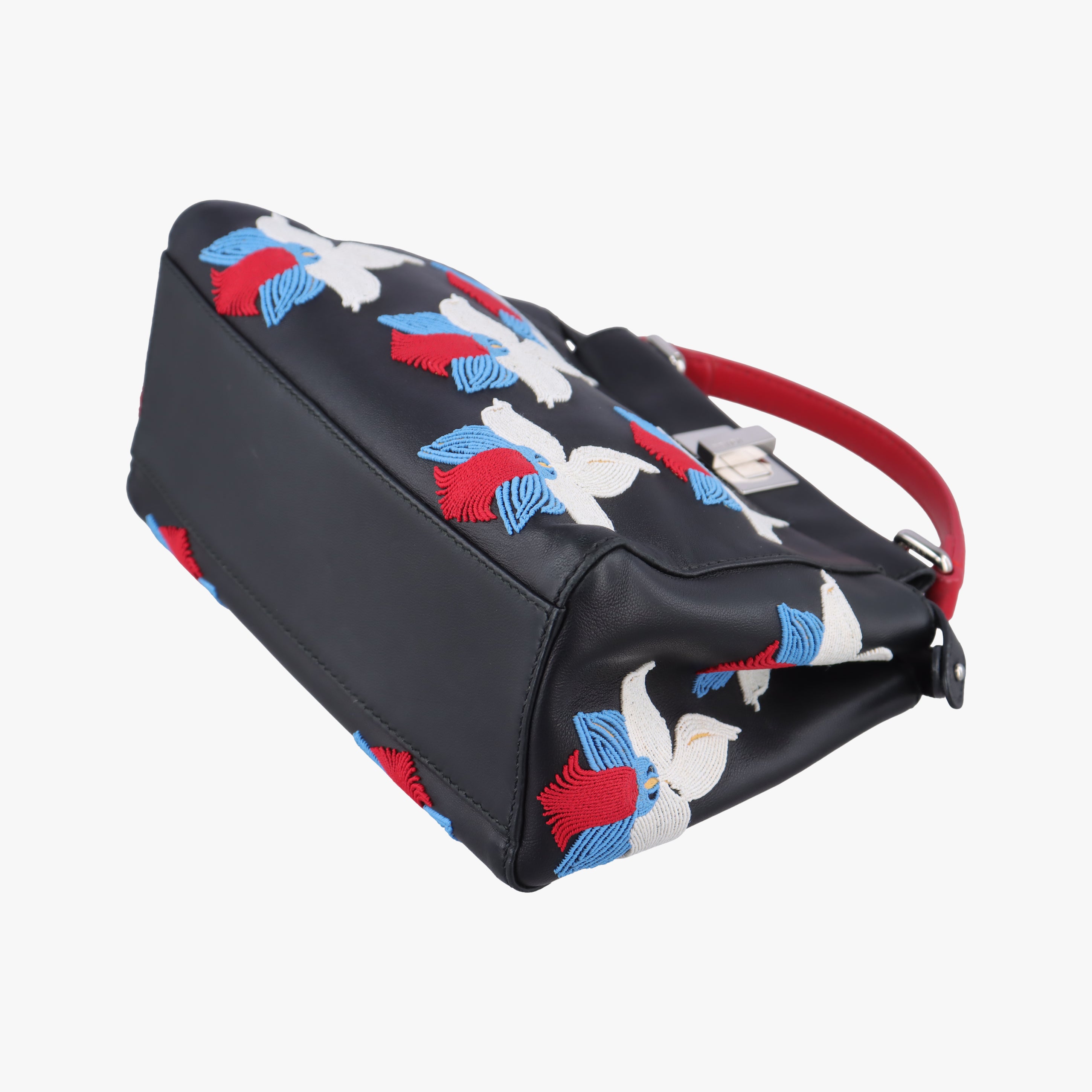 Pre-owned Fendi PEEKABOO Black×Multicolour Leather 8BN244 shoulderbag | stylenewstar