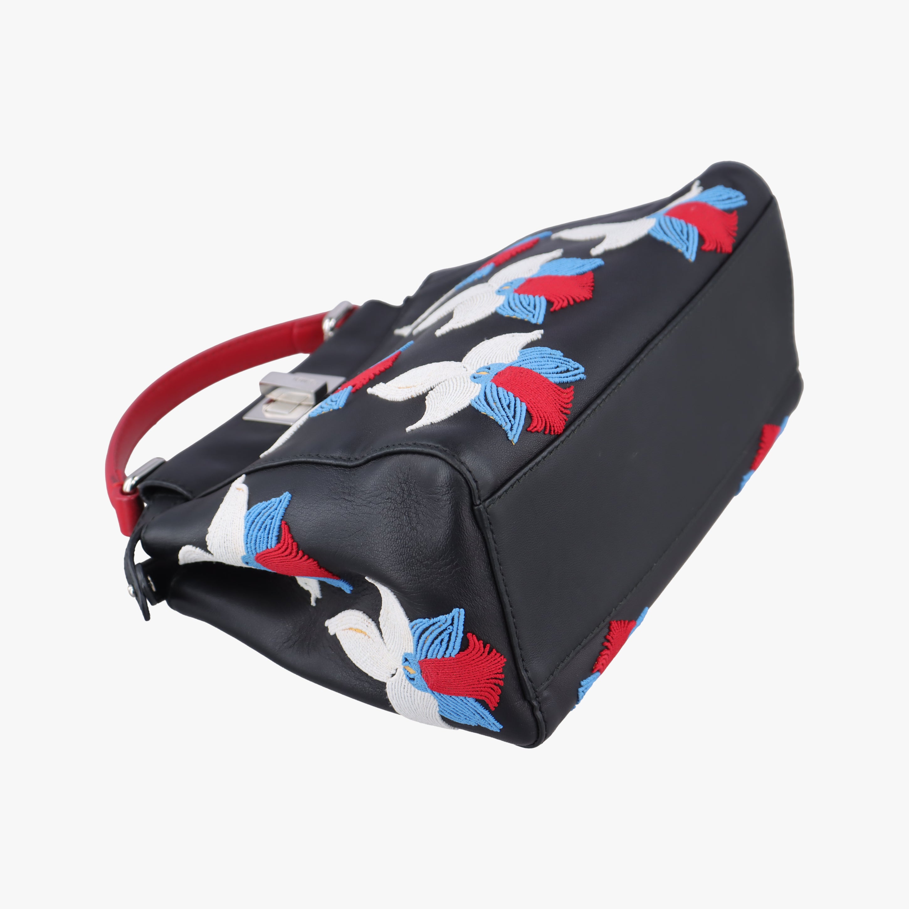 Pre-owned Fendi PEEKABOO Black×Multicolour Leather 8BN244 shoulderbag | stylenewstar