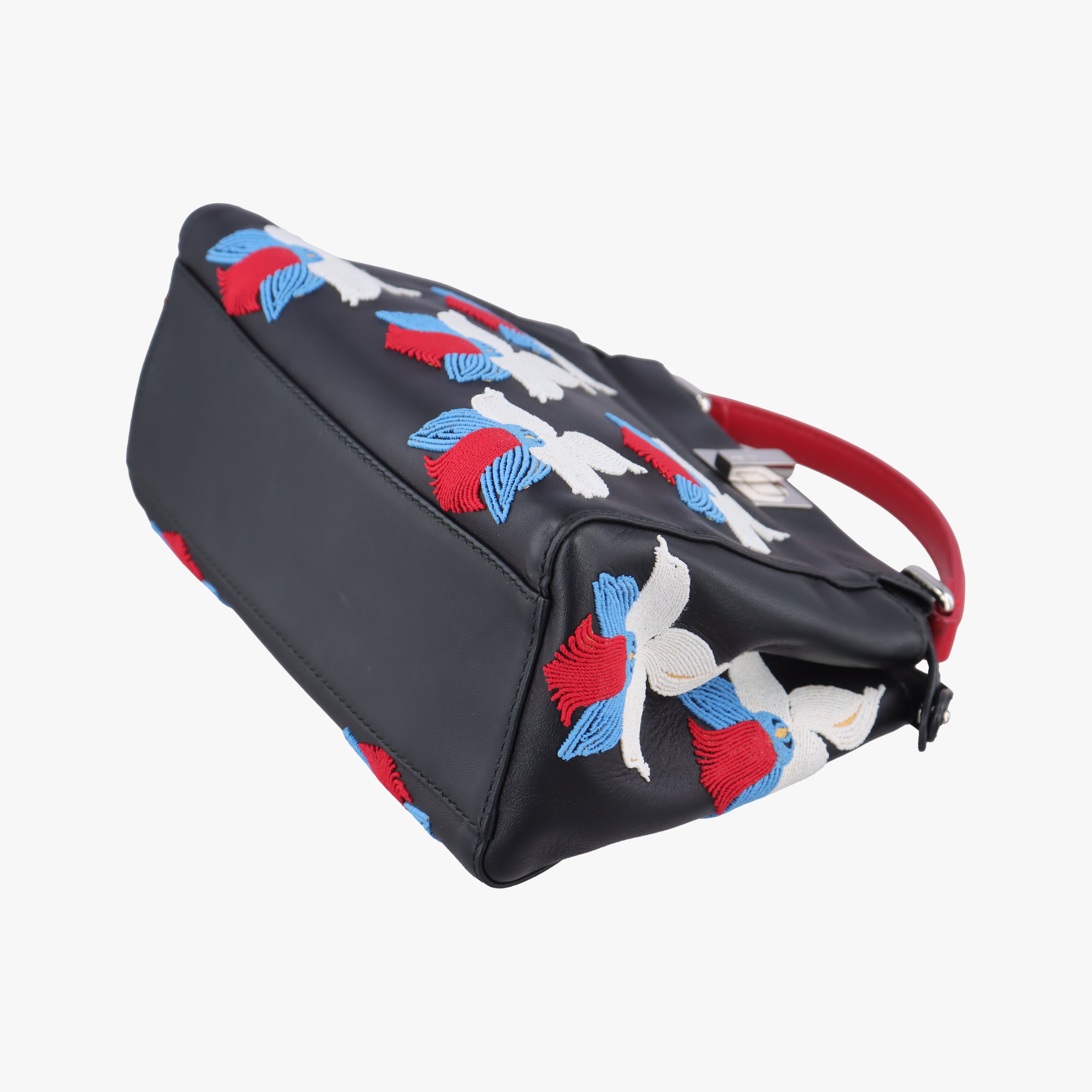 Pre-owned Fendi PEEKABOO Black×Multicolour Leather 8BN244 shoulderbag | stylenewstar
