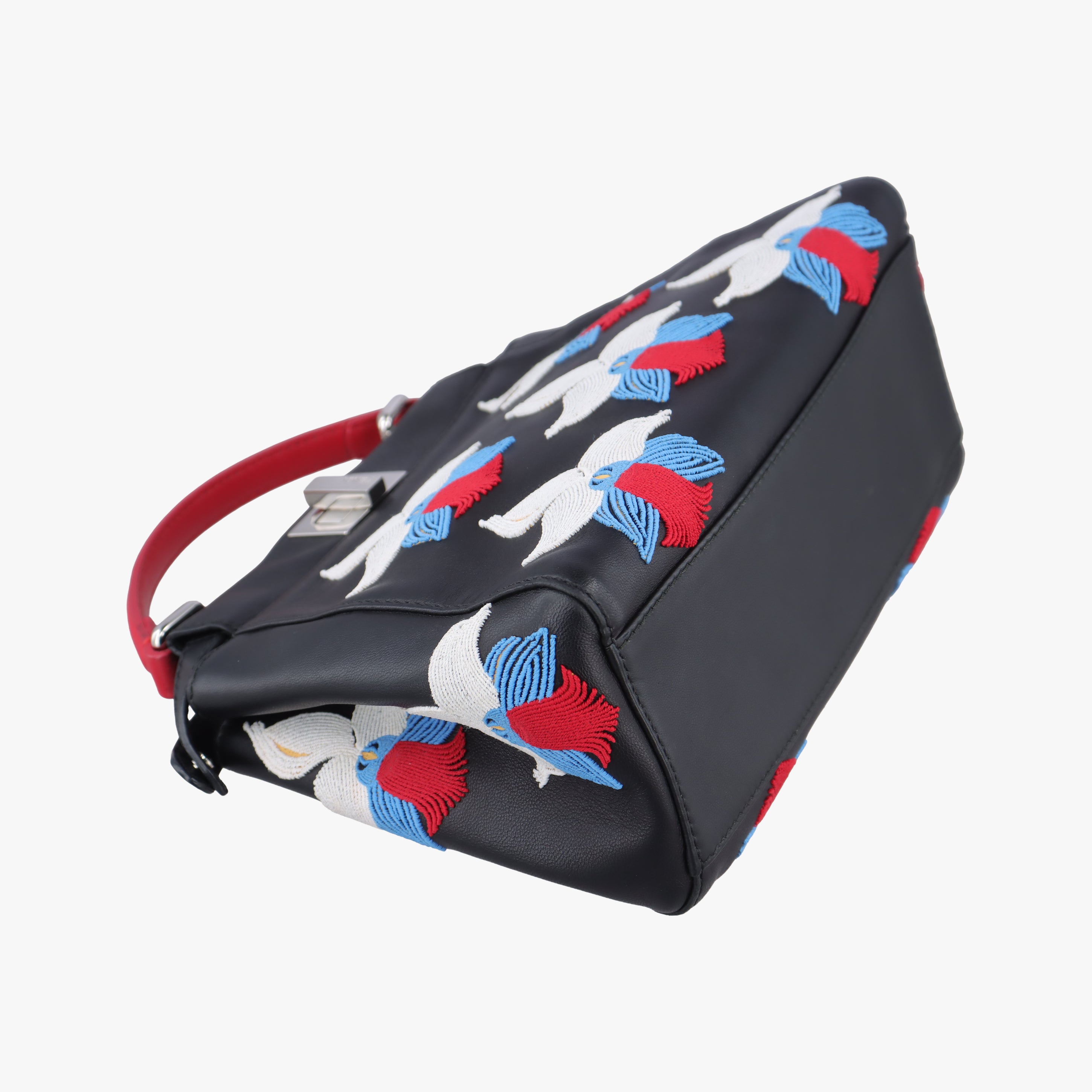 Pre-owned Fendi PEEKABOO Black×Multicolour Leather 8BN244 shoulderbag | stylenewstar
