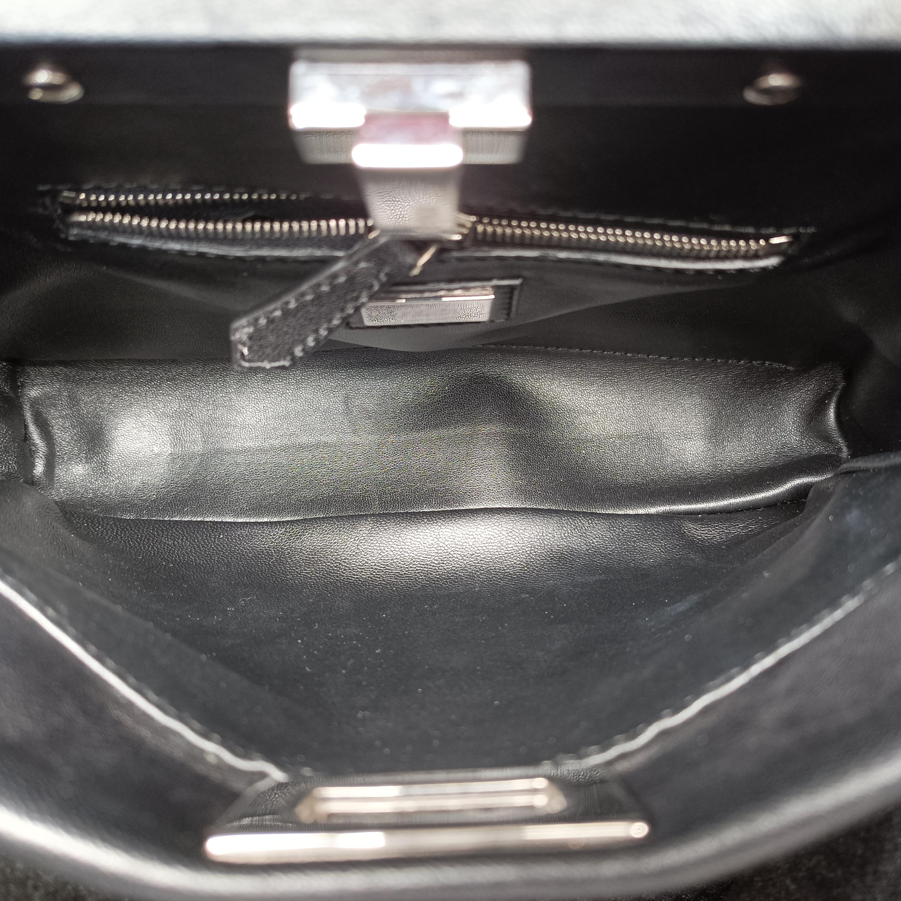 Pre-owned Fendi PEEKABOO Black×Multicolour Leather 8BN244 shoulderbag | stylenewstar