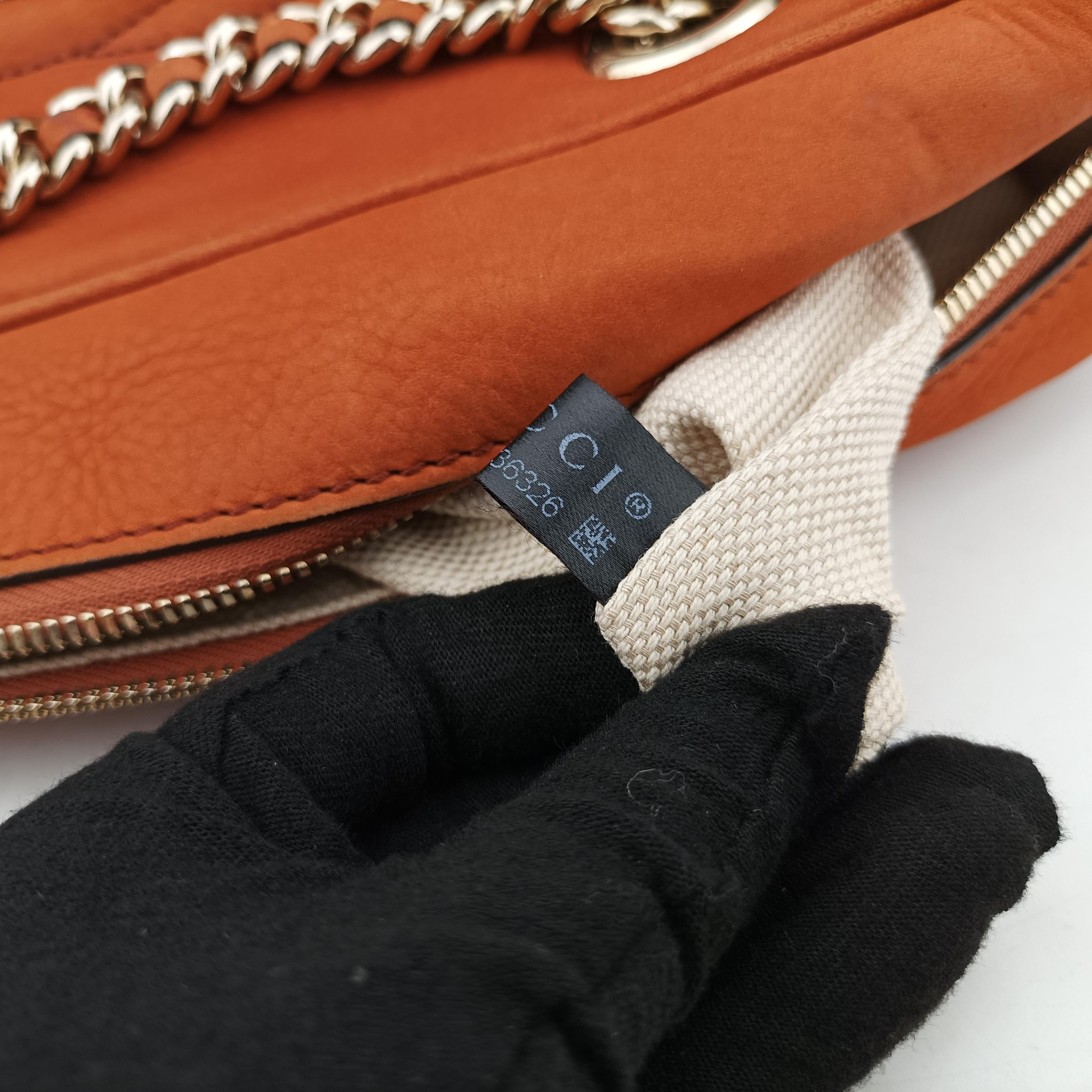 Pre-owned Gucci Soho Orange Suede 353126 shoulderbag | stylenewstar
