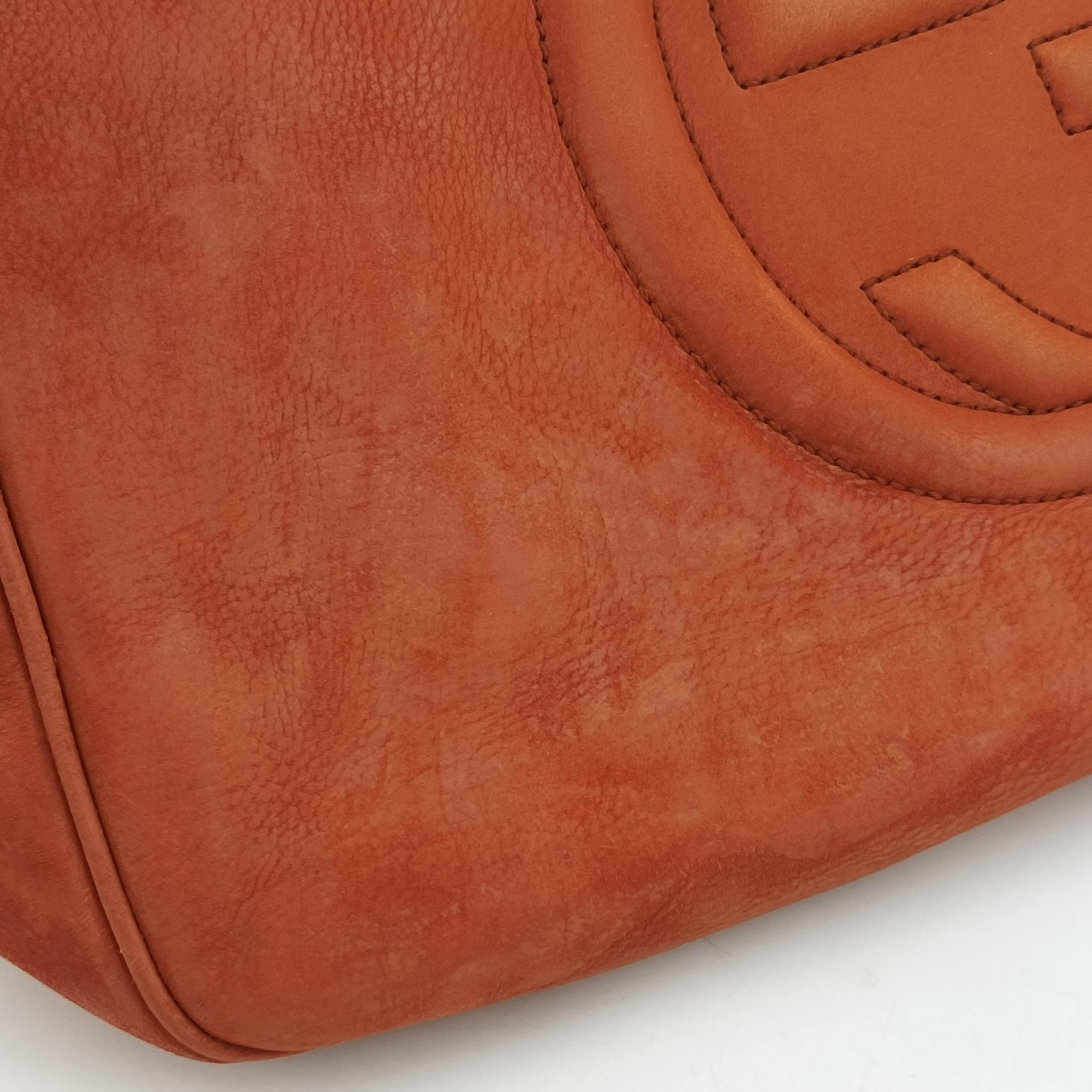 Pre-owned Gucci Soho Orange Suede 353126 shoulderbag | stylenewstar