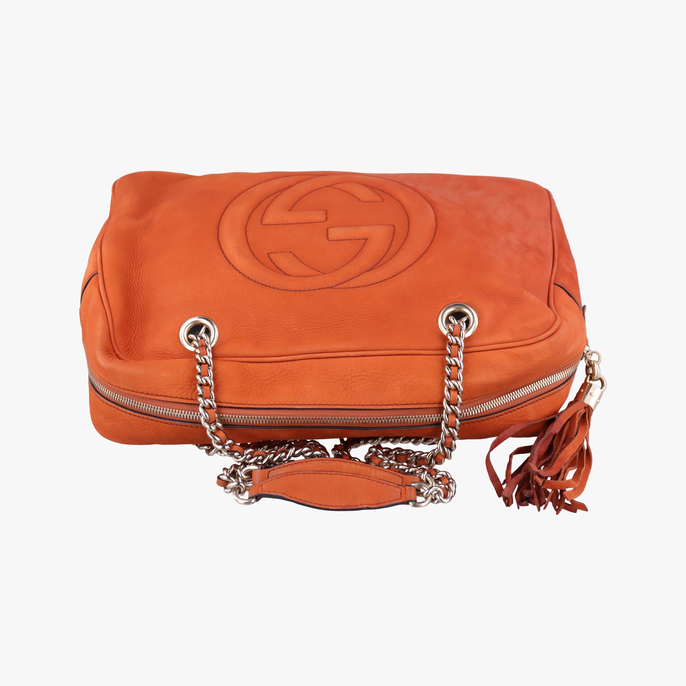 Pre-owned Gucci Soho Orange Suede 353126 shoulderbag | stylenewstar