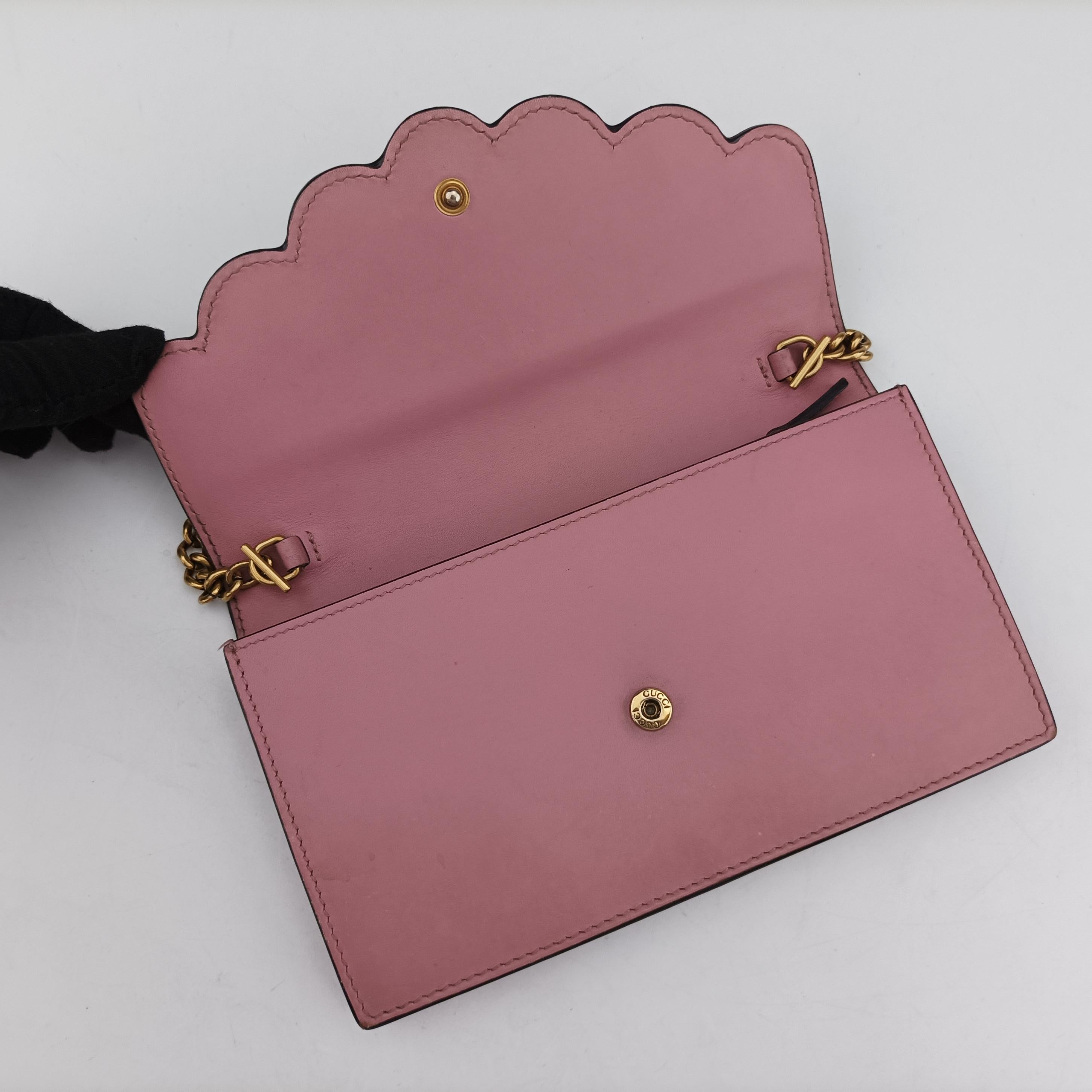 Pre-owned Gucci Peony Pearl Studded GG Supreme Pink Leather 431478 shoulderbag | stylenewstar