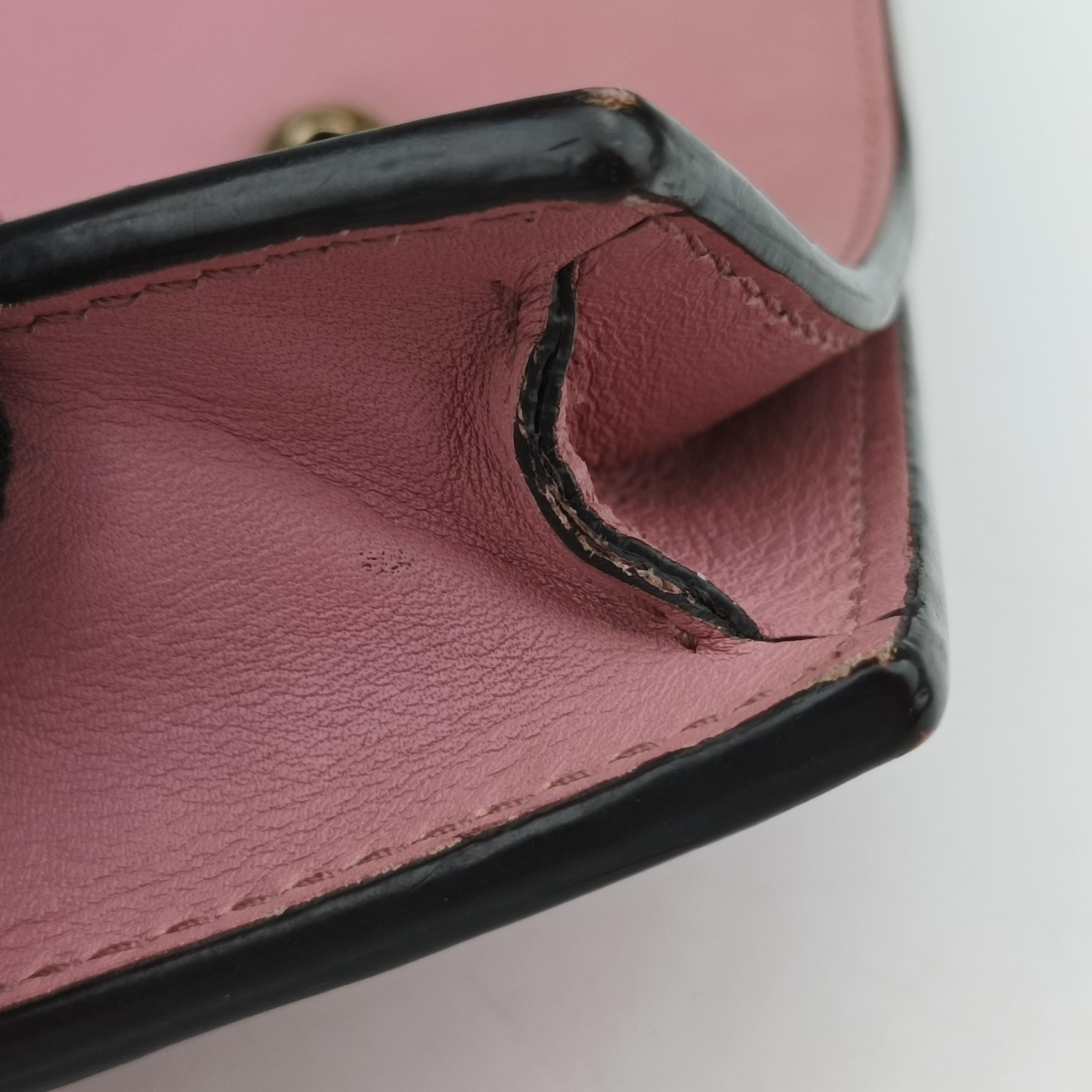 Pre-owned Gucci Peony Pearl Studded GG Supreme Pink Leather 431478 shoulderbag | stylenewstar