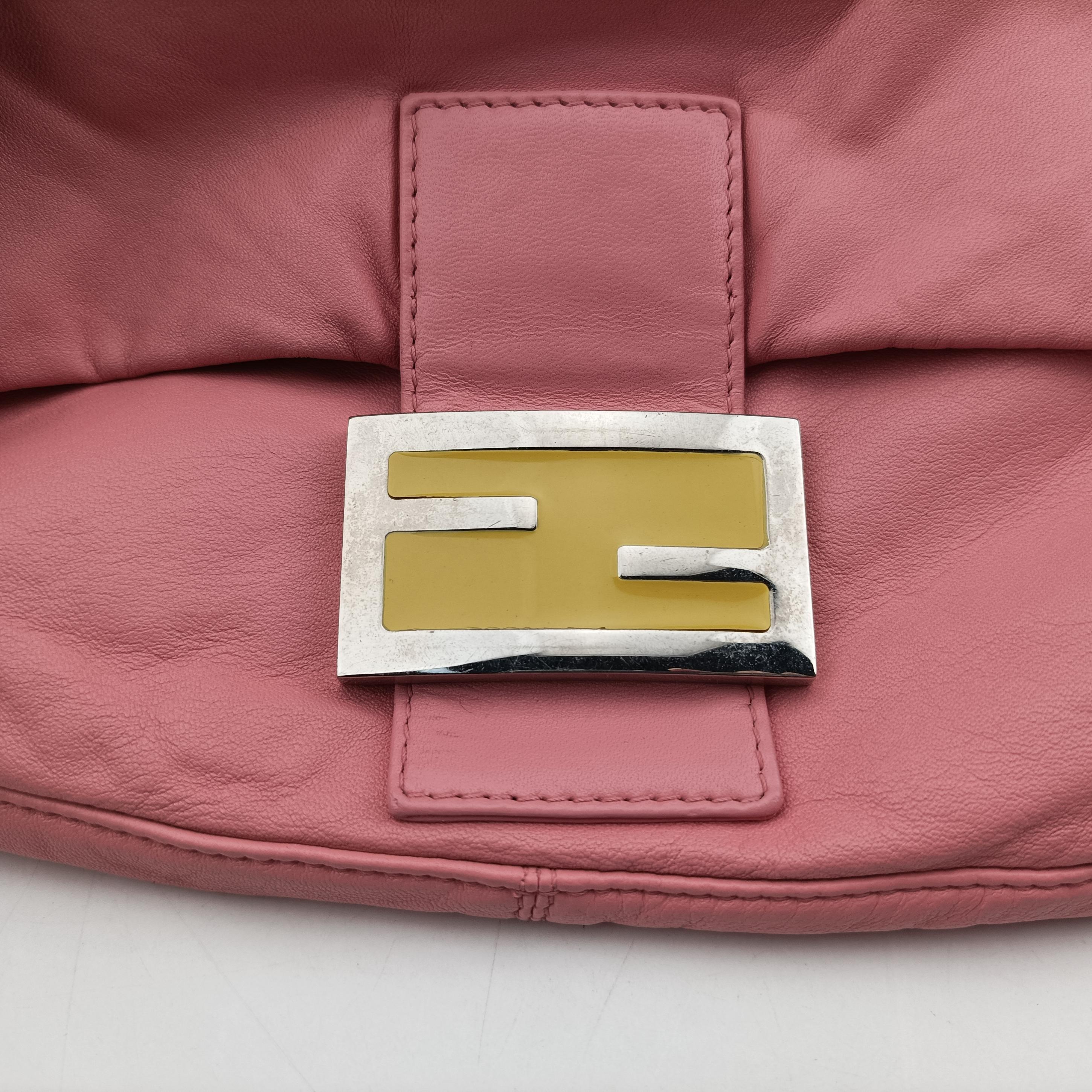 Vintage Fendi Baguette Pink lambskin 26424 handbag | stylenewstar