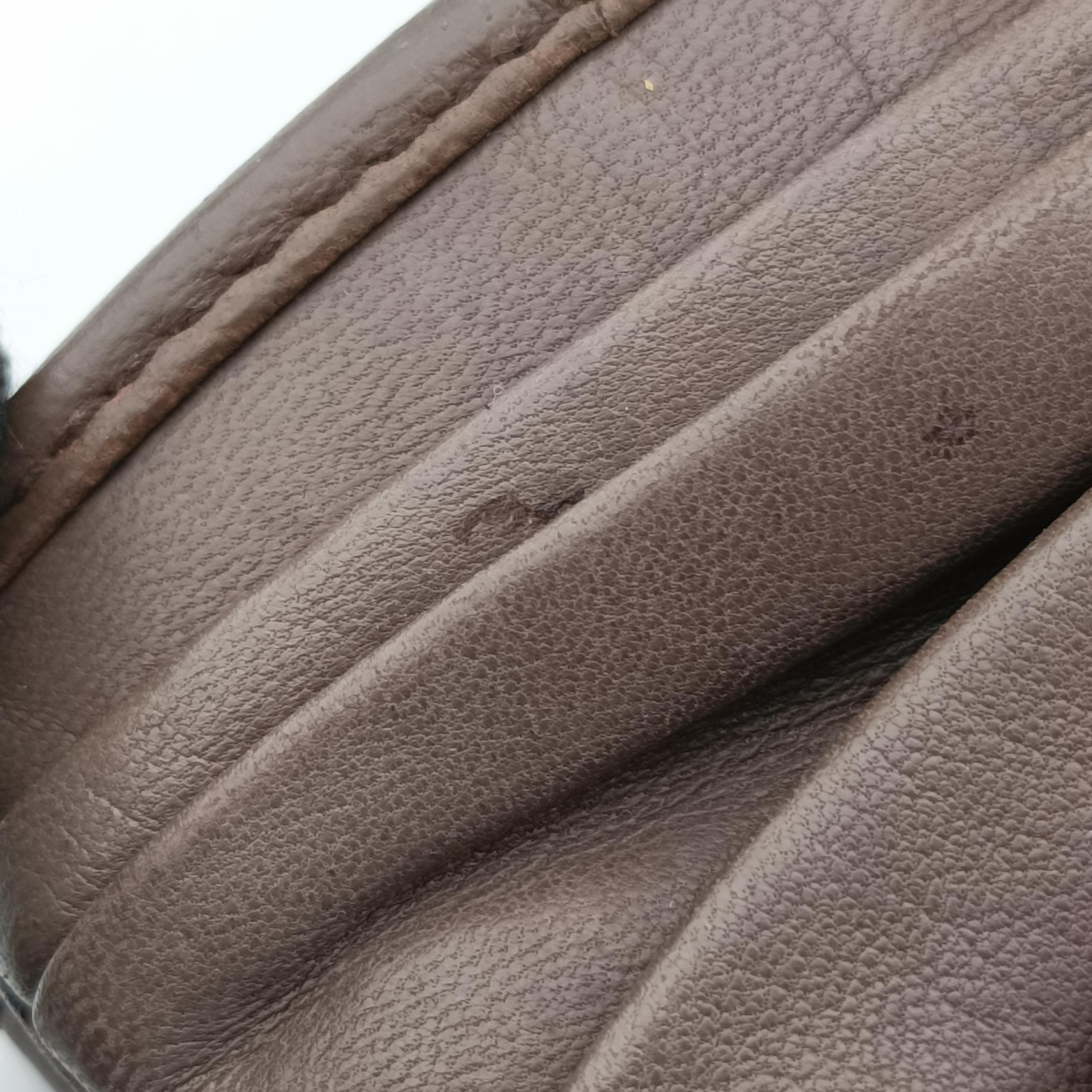 Pre-owned Christian Dior Plisse Tote Brown leather  handbag | stylenewstar