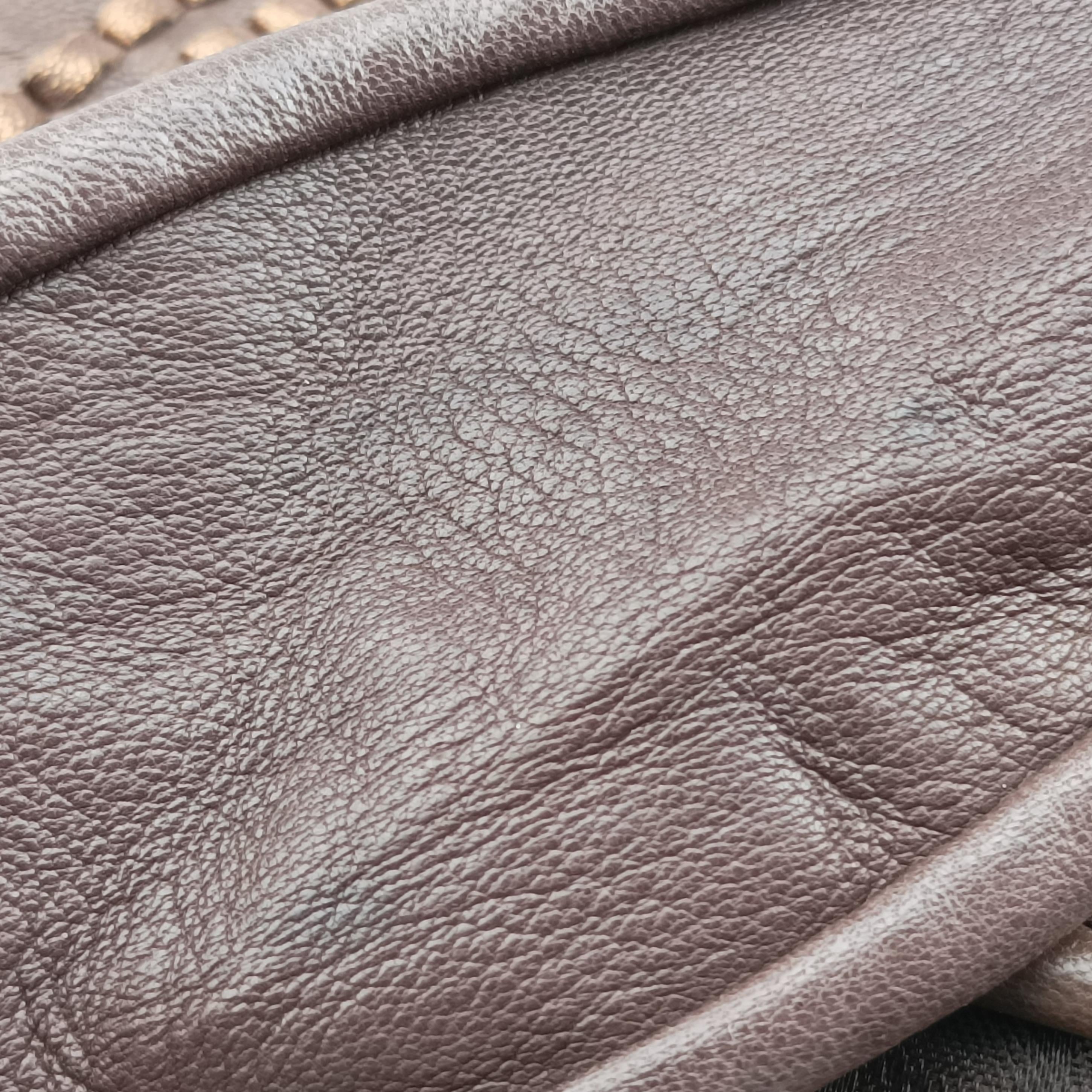 Pre-owned Christian Dior Plisse Tote Brown leather  handbag | stylenewstar