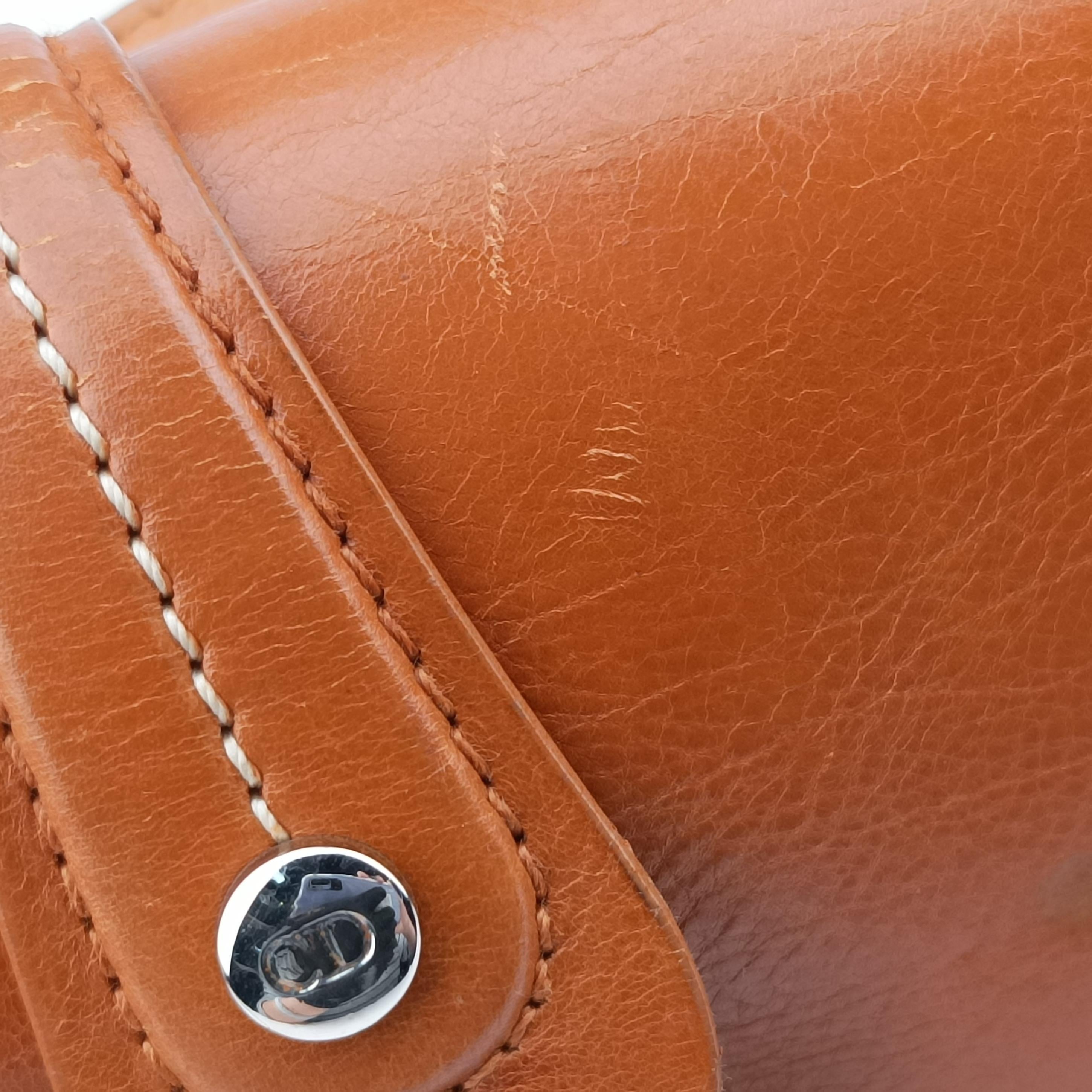 Pre-owned Christian Dior D logo Brown fur×leather  shoulderbag | stylenewstar