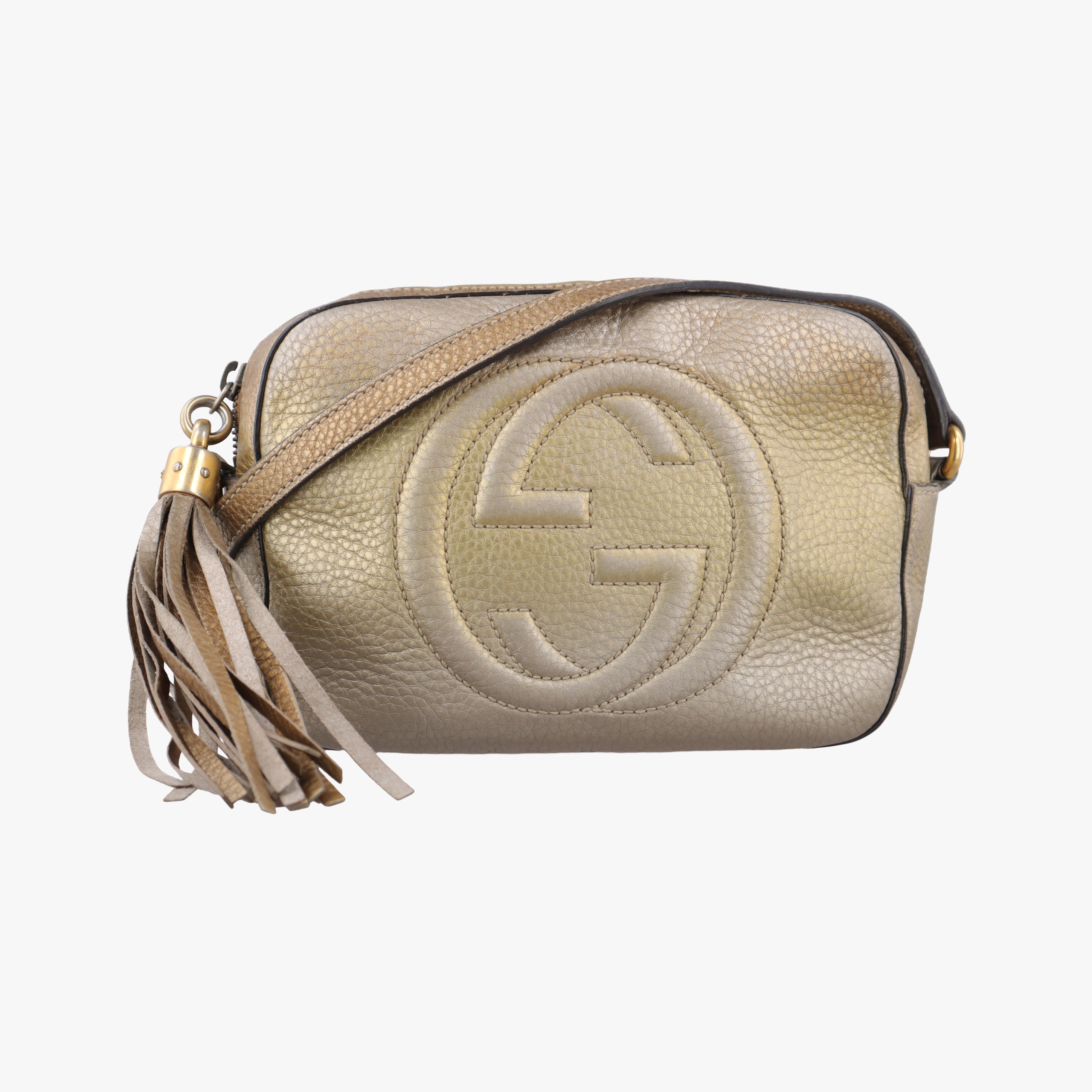 Pre-owned Gucci Soho Golden Leather 308364 shoulderbag | stylenewstar