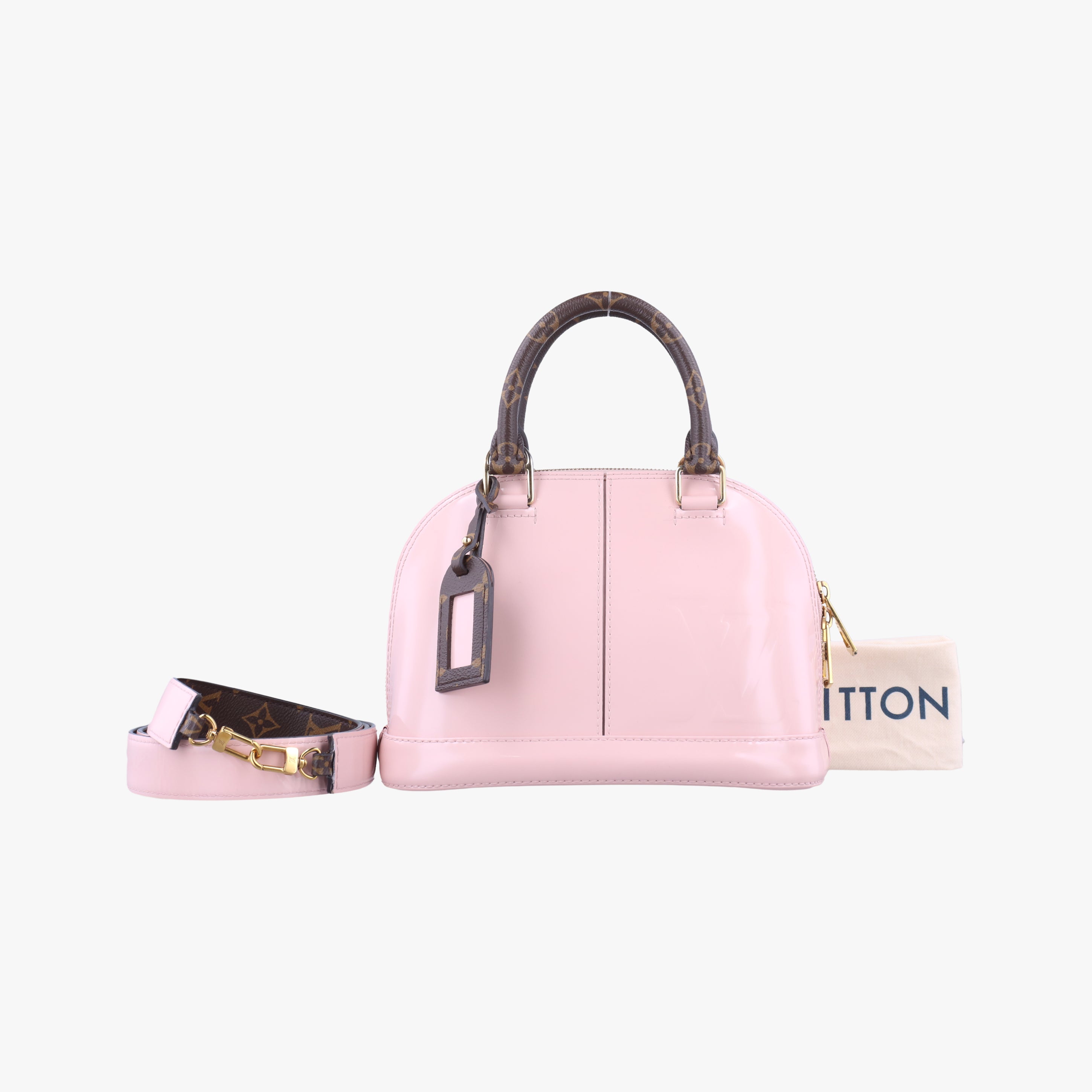 Pre-owned Louis Vuitton Alma BB ROSE BALLERIN Vernis M51949 shoulderbag | stylenewstar