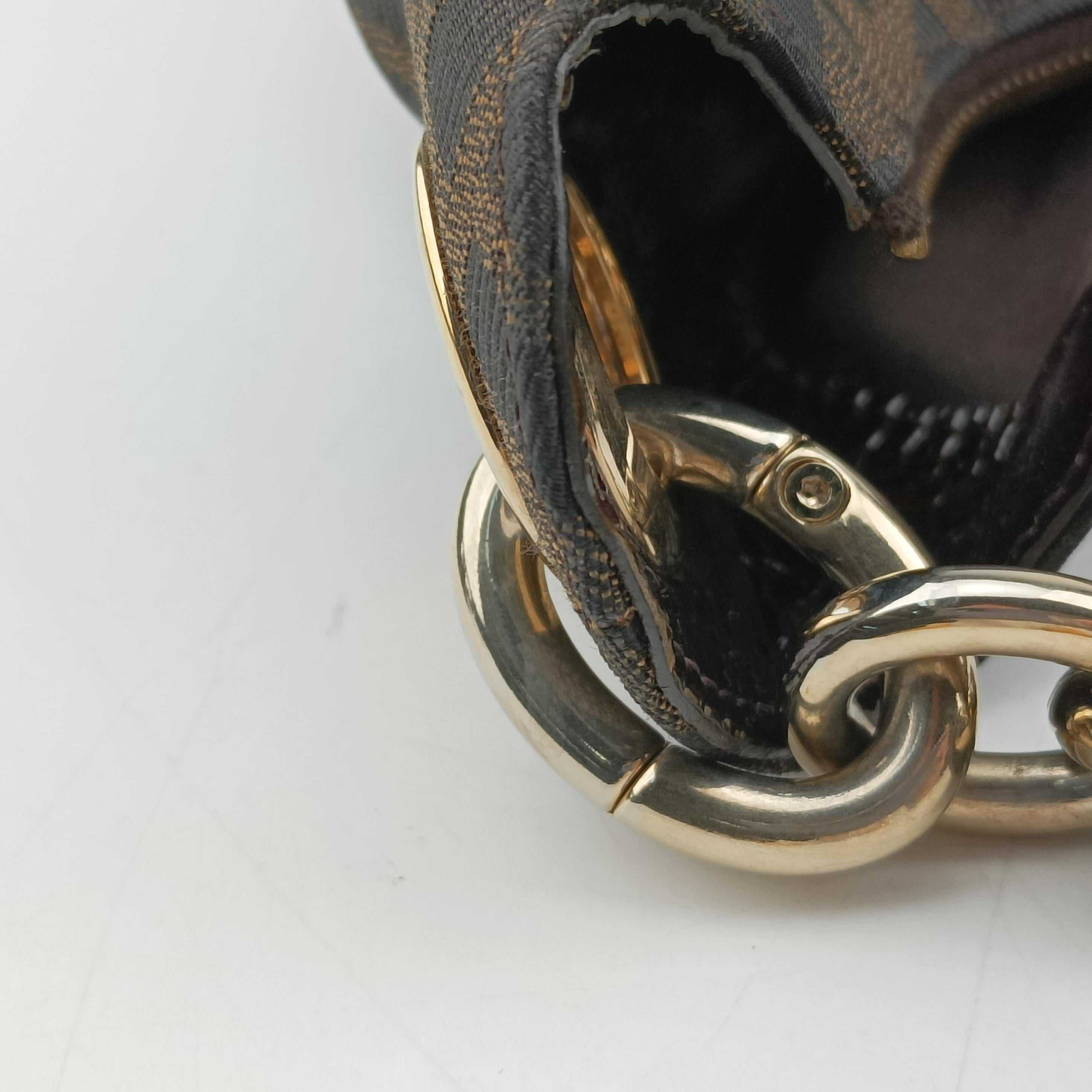 Pre-owned Fendi Mia Brown×Multicolour Jacquard 8BR631 handbag | stylenewstar