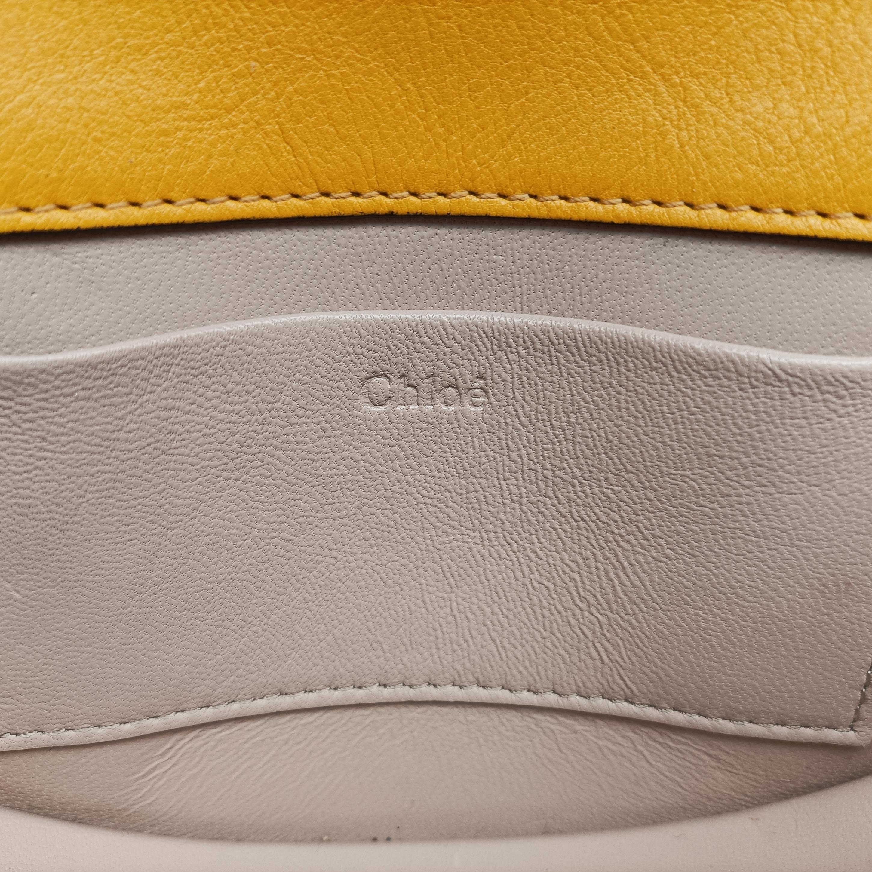 Pre-owned Chloe Nile Minaudiere Yellow Leather  handbag | stylenewstar
