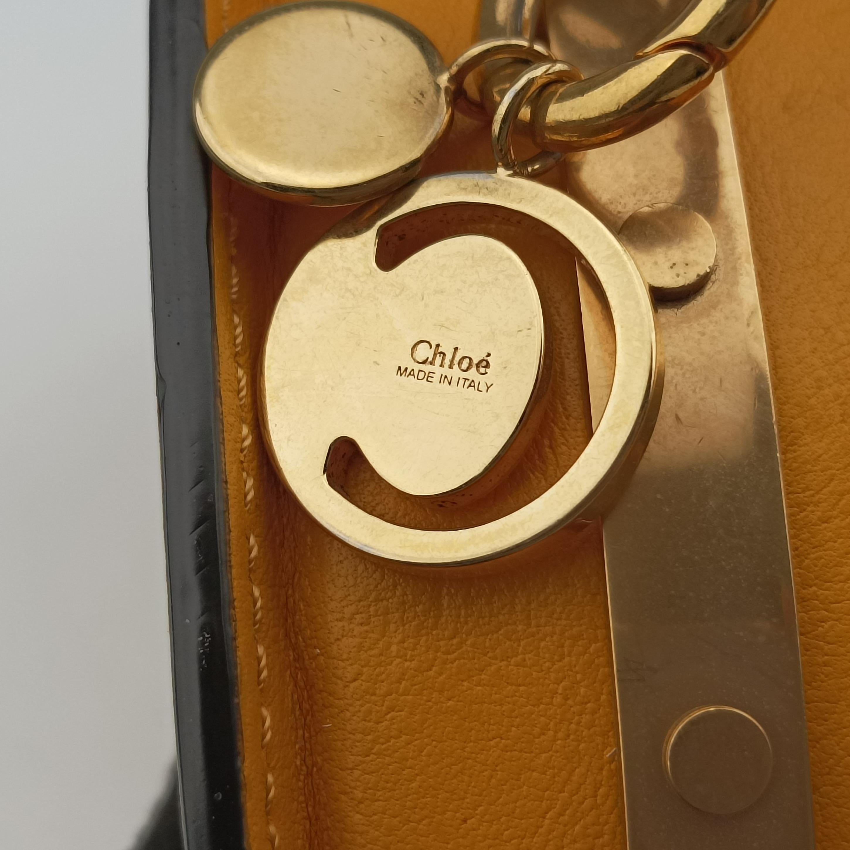 Pre-owned Chloe Nile Minaudiere Yellow Leather  handbag | stylenewstar