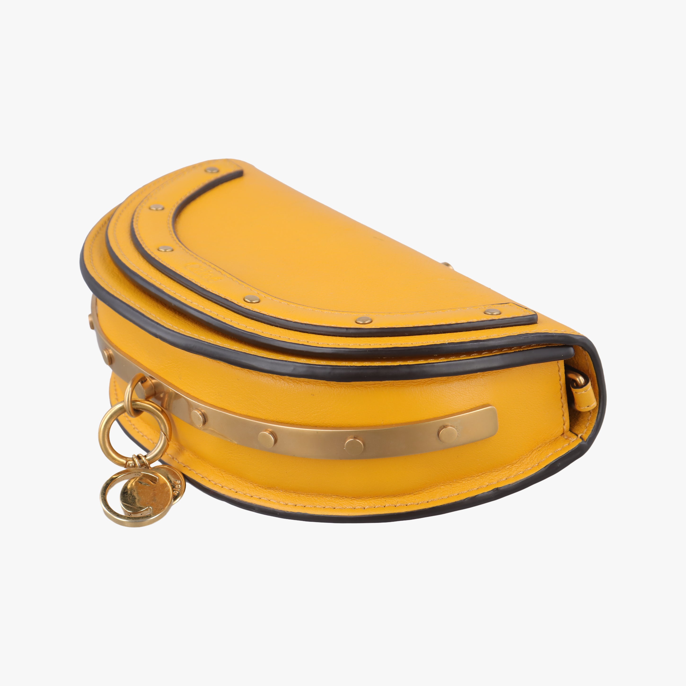 Pre-owned Chloe Nile Minaudiere Yellow Leather  handbag | stylenewstar