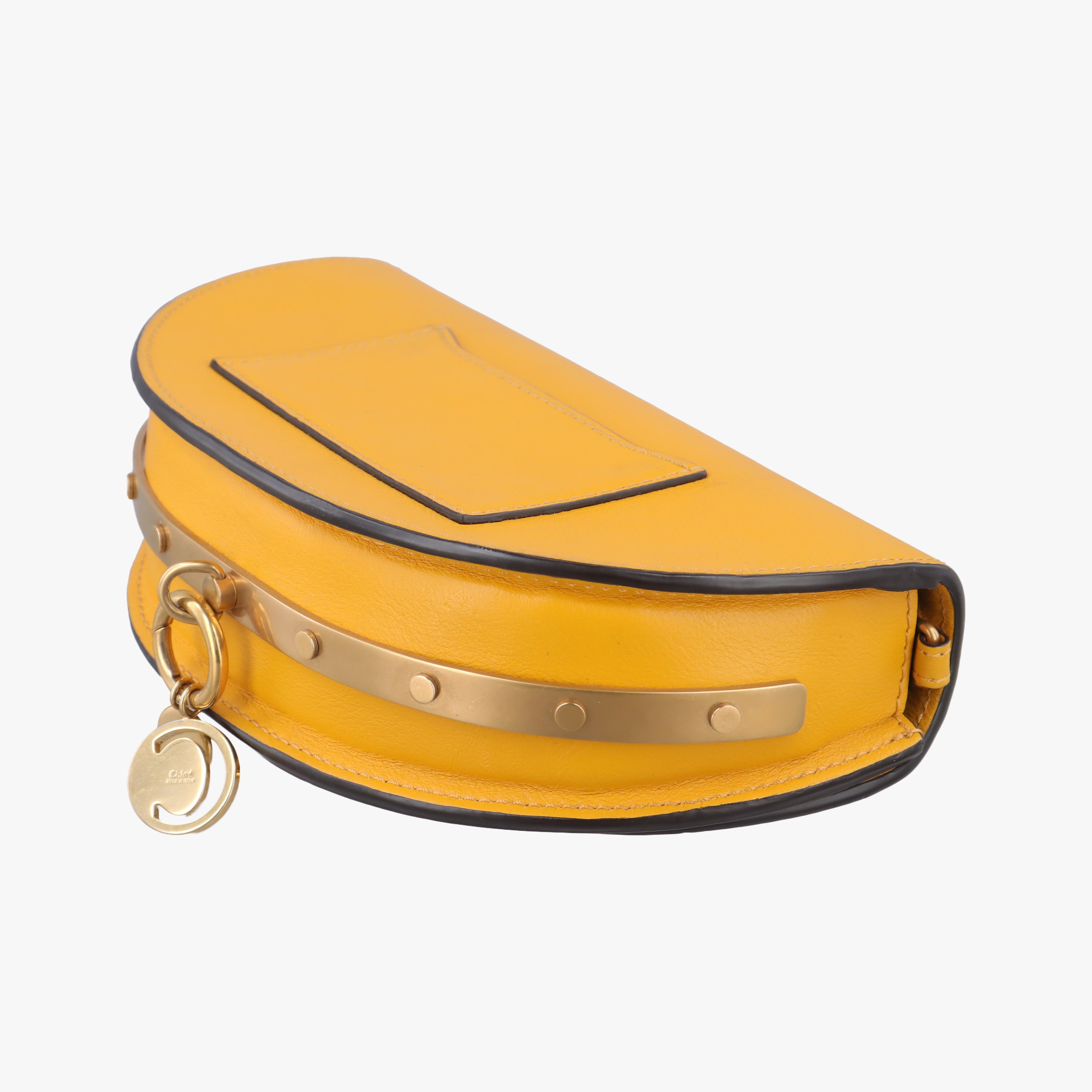 Pre-owned Chloe Nile Minaudiere Yellow Leather  handbag | stylenewstar