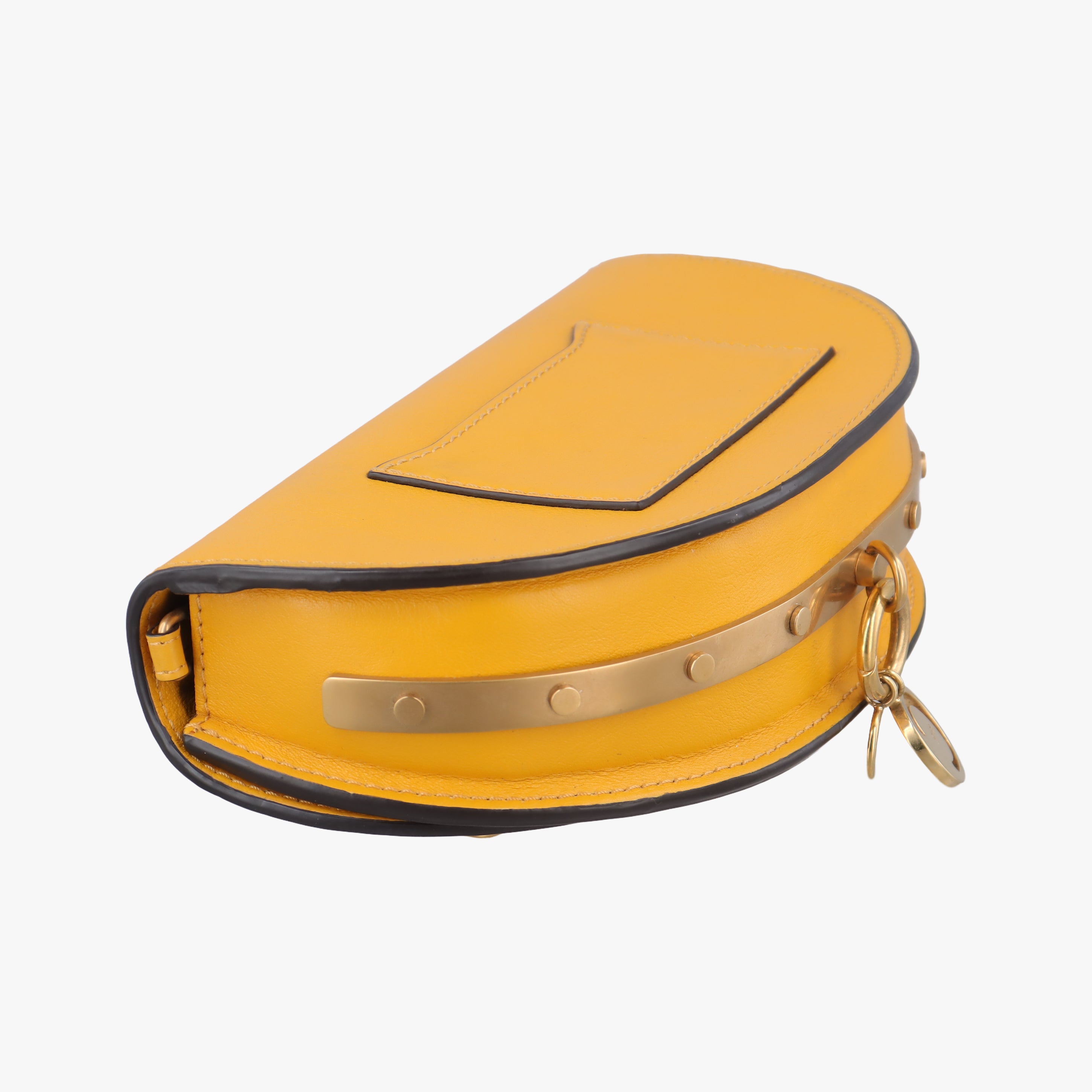 Pre-owned Chloe Nile Minaudiere Yellow Leather  handbag | stylenewstar