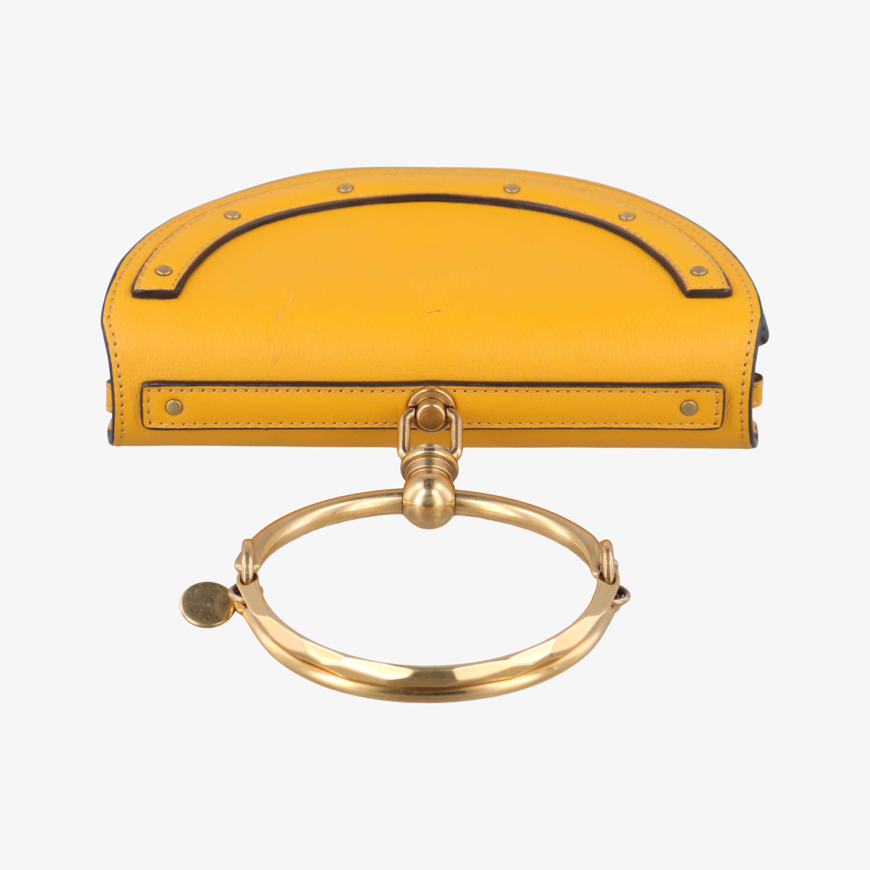 Pre-owned Chloe Nile Minaudiere Yellow Leather  handbag | stylenewstar