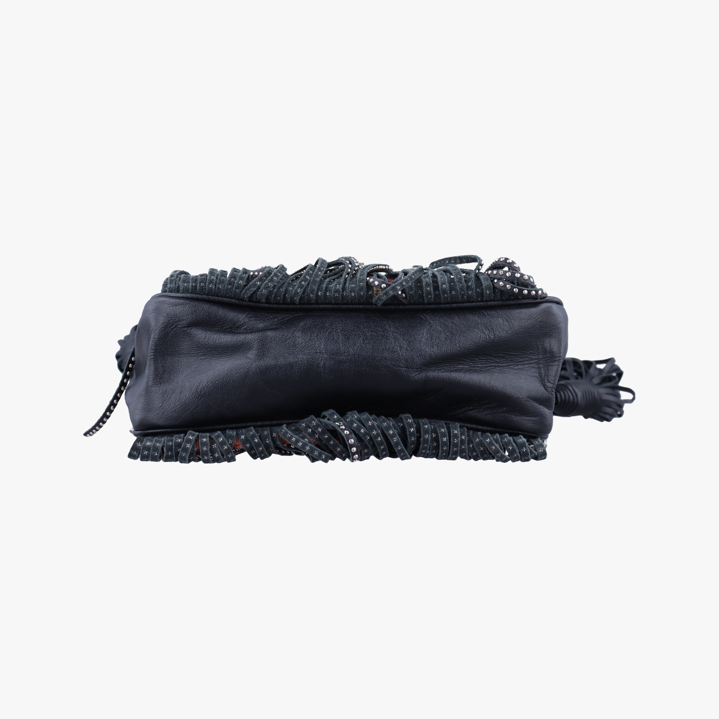 Pre-owned Yves Saint Laurent Helena Fringed Bucket Multicolour Canvas × Leather 412691 shoulderbag | stylenewstar