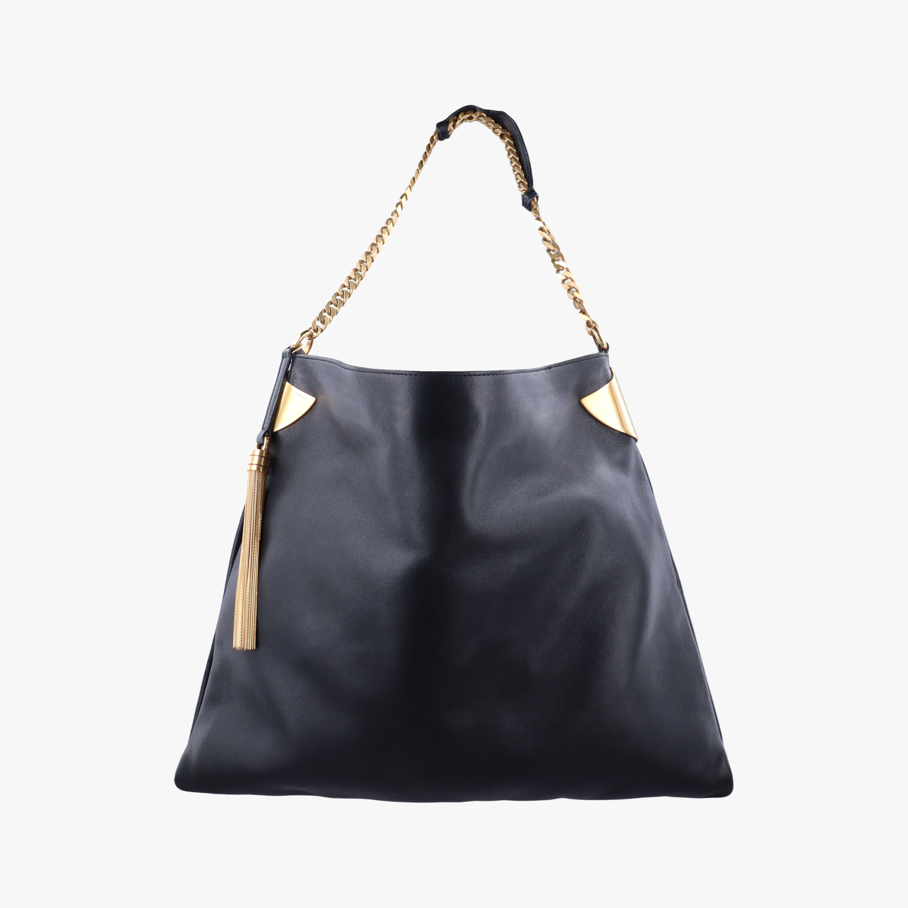 Pre-owned Gucci Large 1970 Black Leather 290681 shoulderbag | stylenewstar